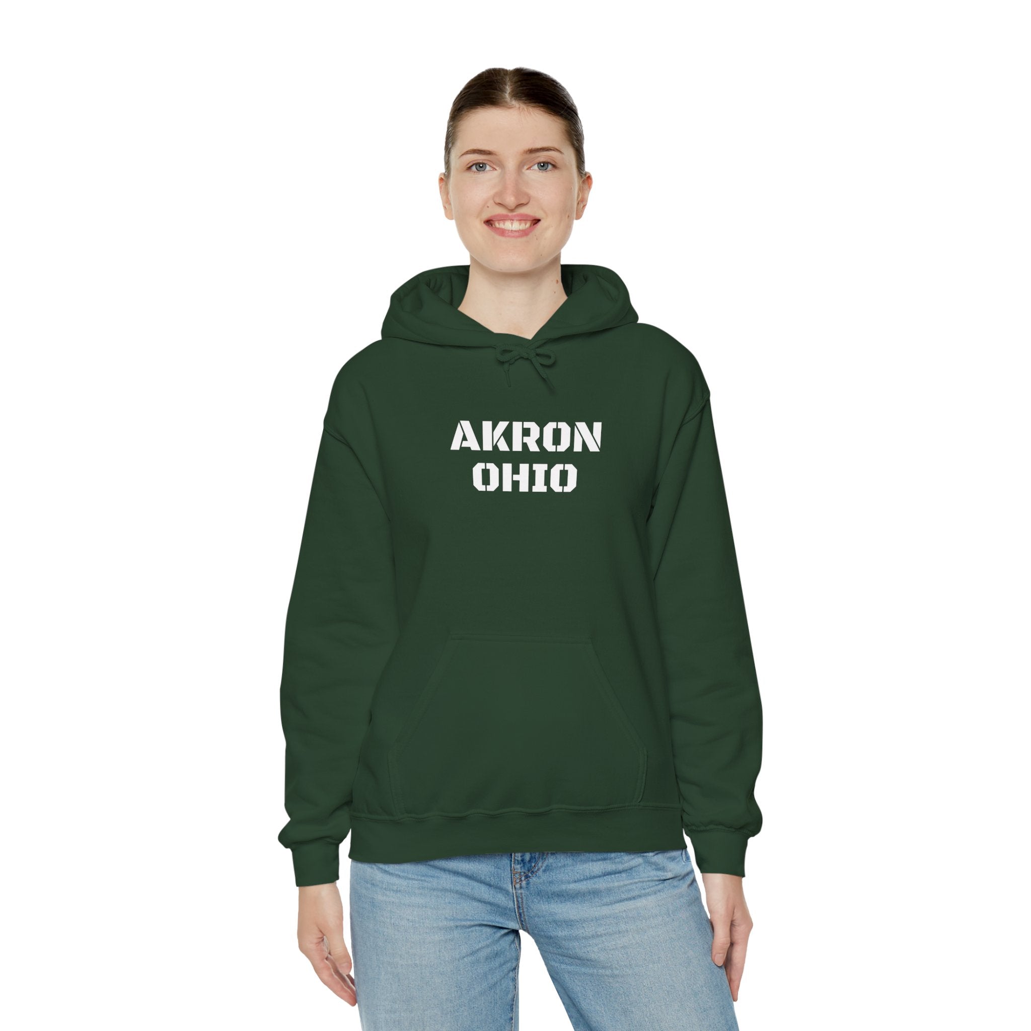 Viringee Akron Ohio Unisex Heavy Blend Hooded Sweatshirt