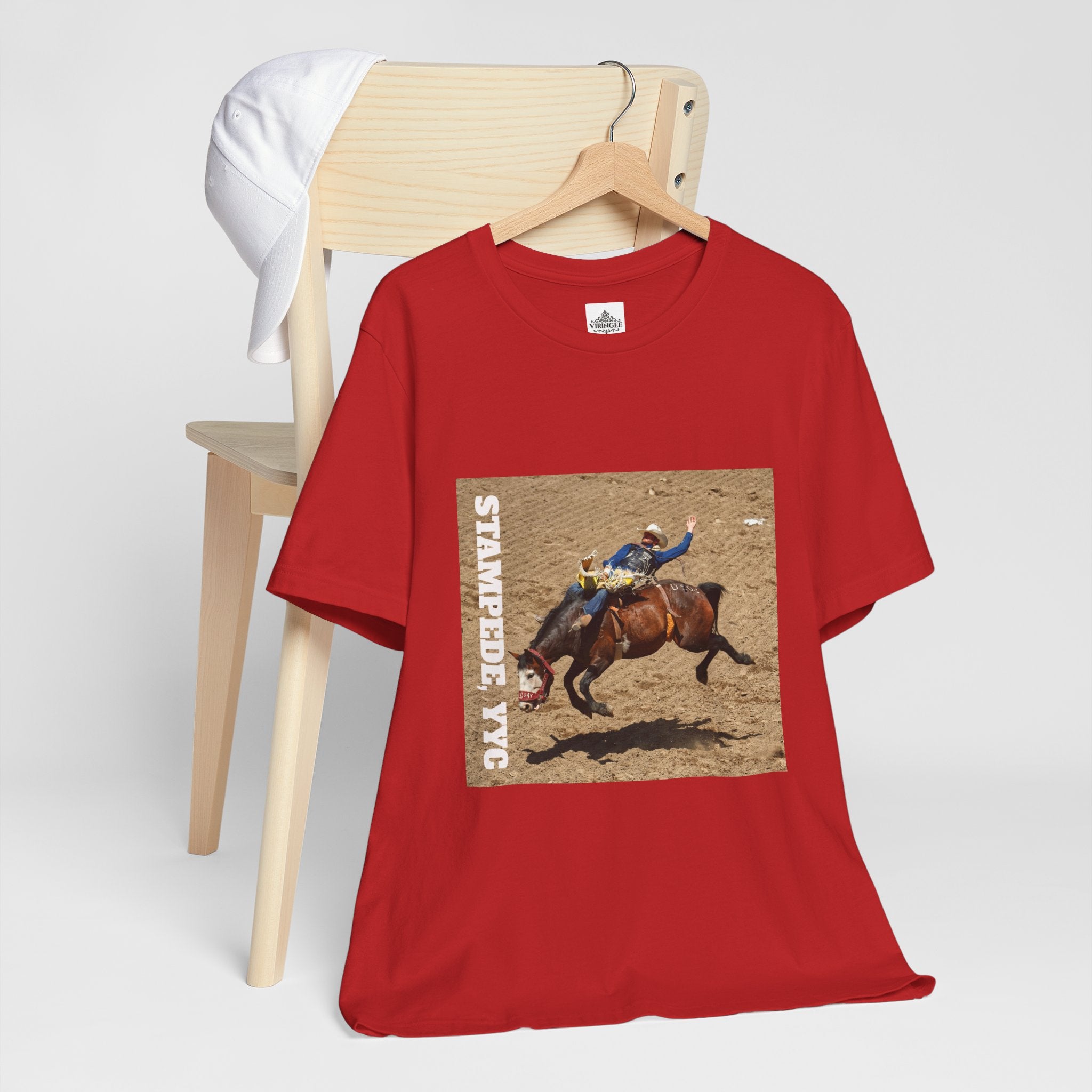 Unisex Calgary rodeo T-shirt by Viringee with Stampede design