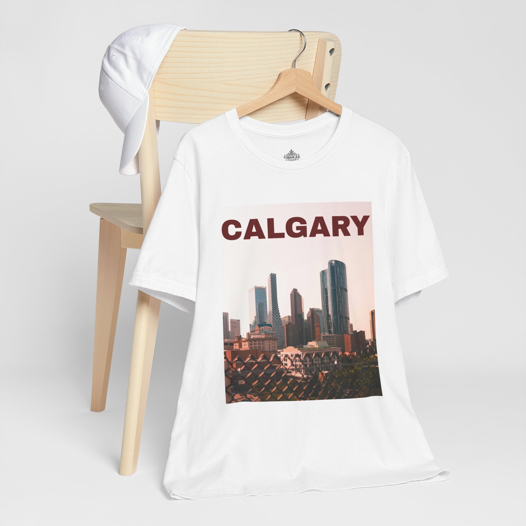 Unisex Calgary skyline T-shirt with bold city design