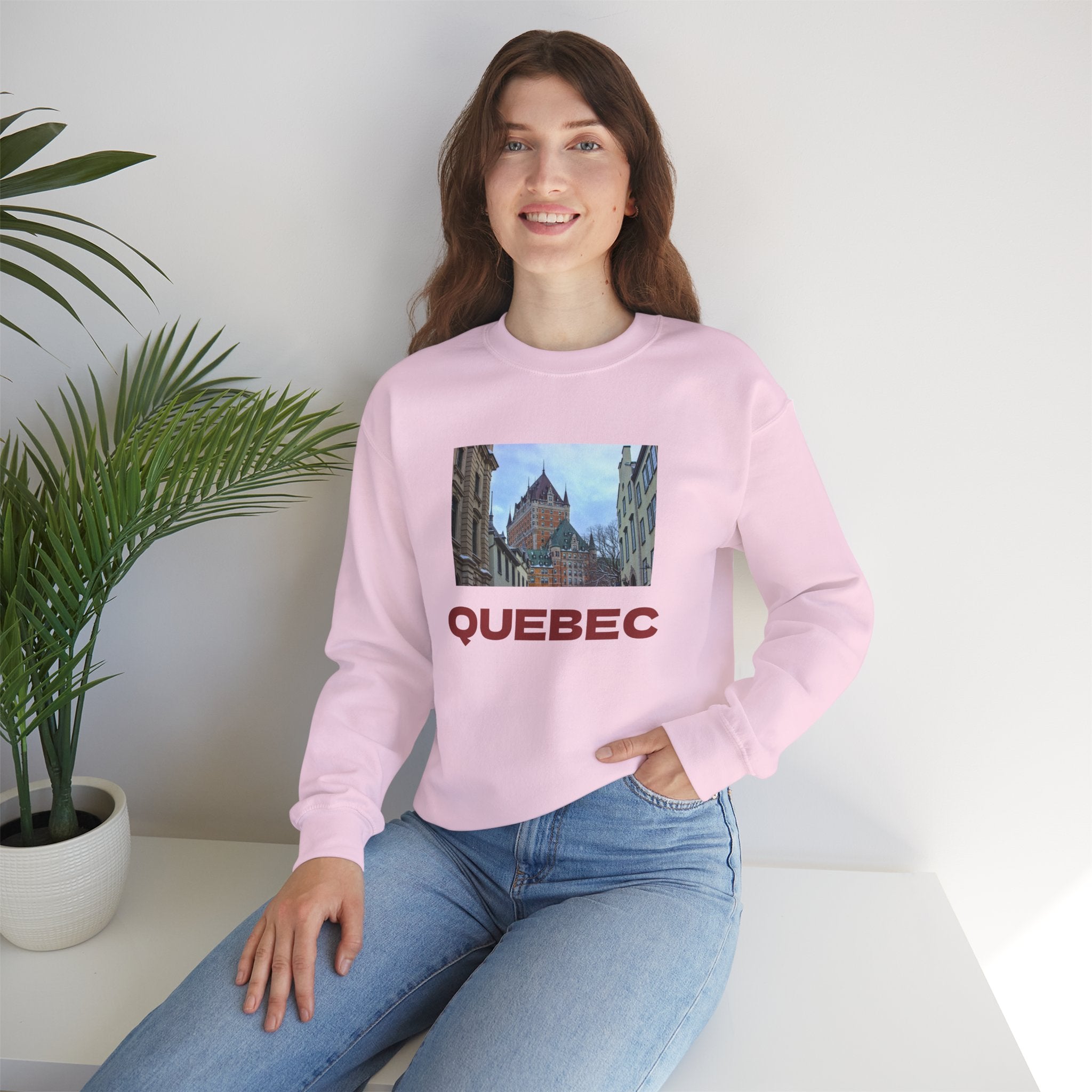Viringee Quebec Vintage Crewneck Unisex Sweatshirt