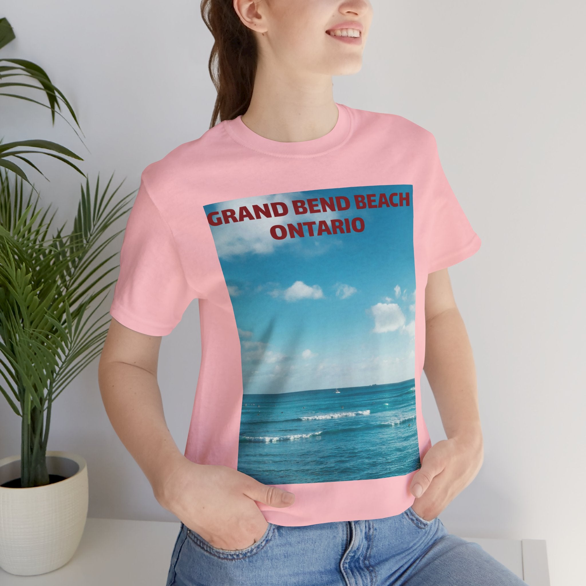 Viringee Grand Bend Beach Ontario Unisex Jersey Beach Tee