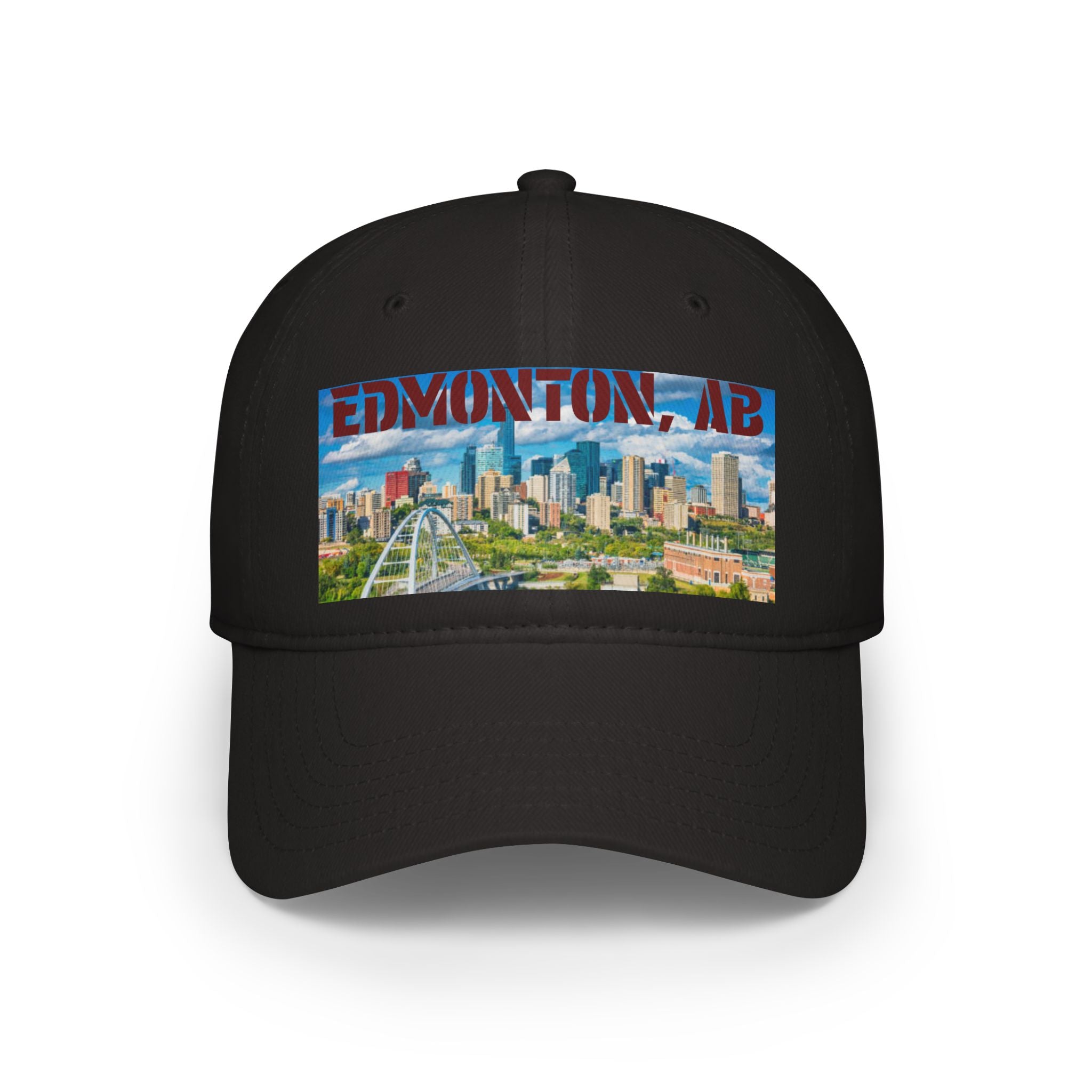 Unisex Edmonton baseball cap featuring city skyline design