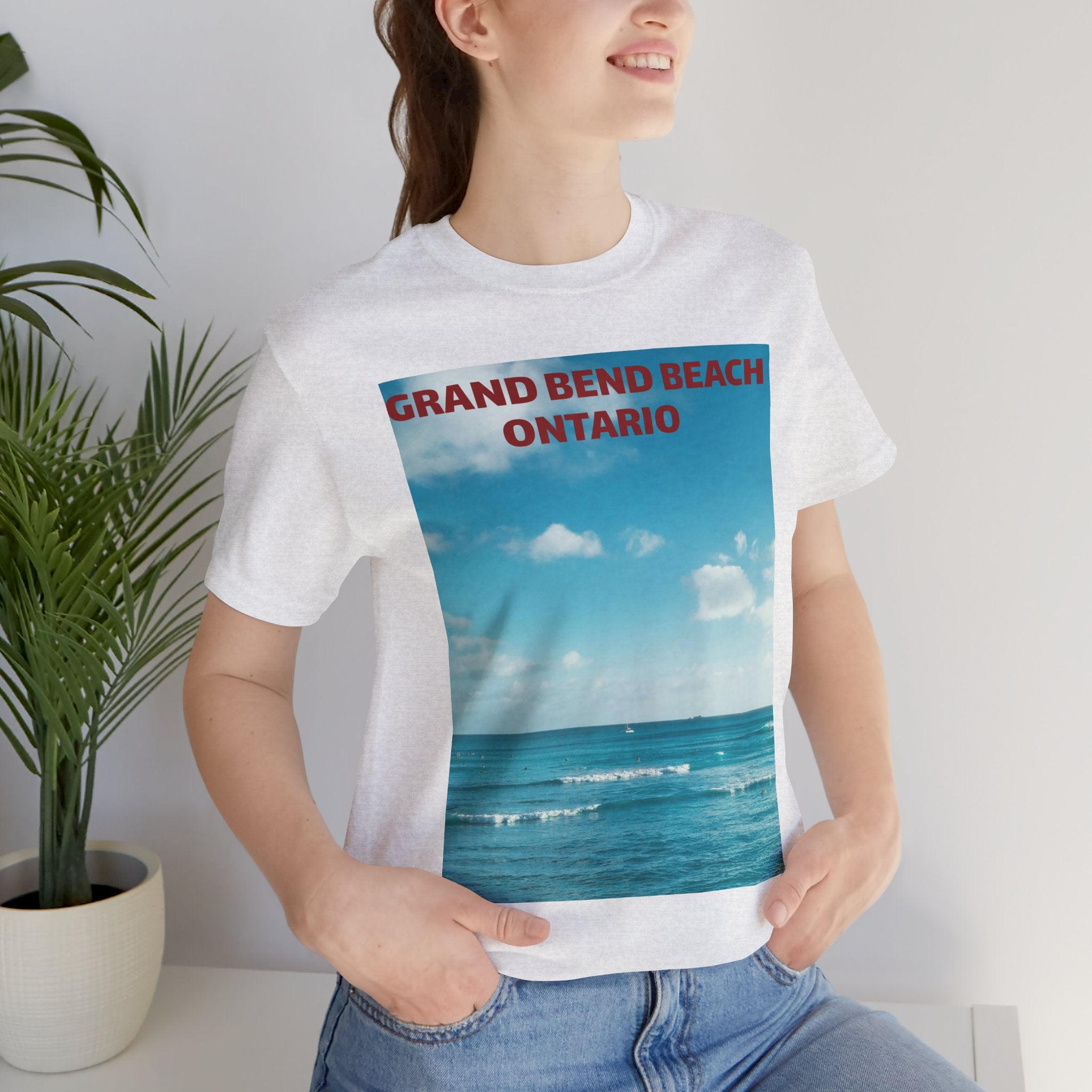 Viringee Grand Bend Beach Ontario Unisex Jersey Beach Tee