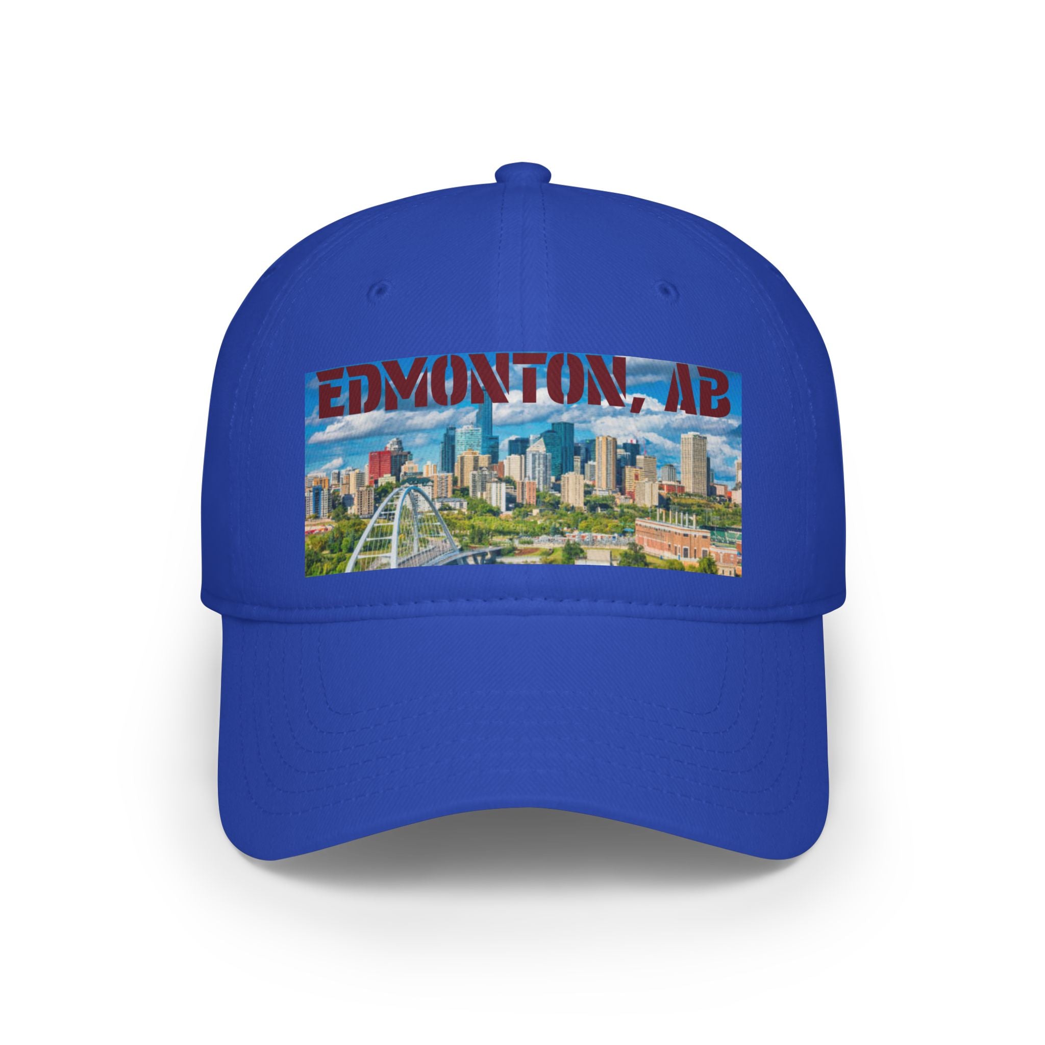Unisex Edmonton baseball cap featuring city skyline design