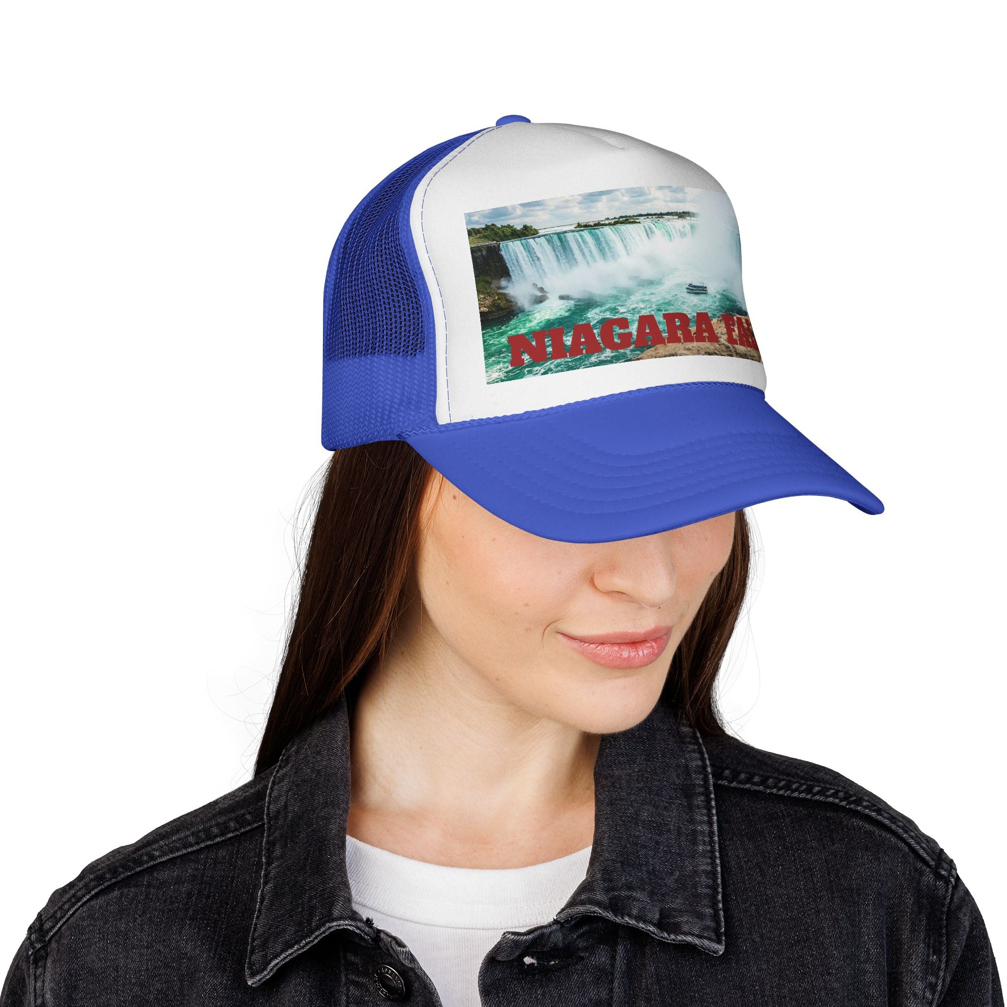 Unisex Niagara Falls trucker cap, breathable mesh back