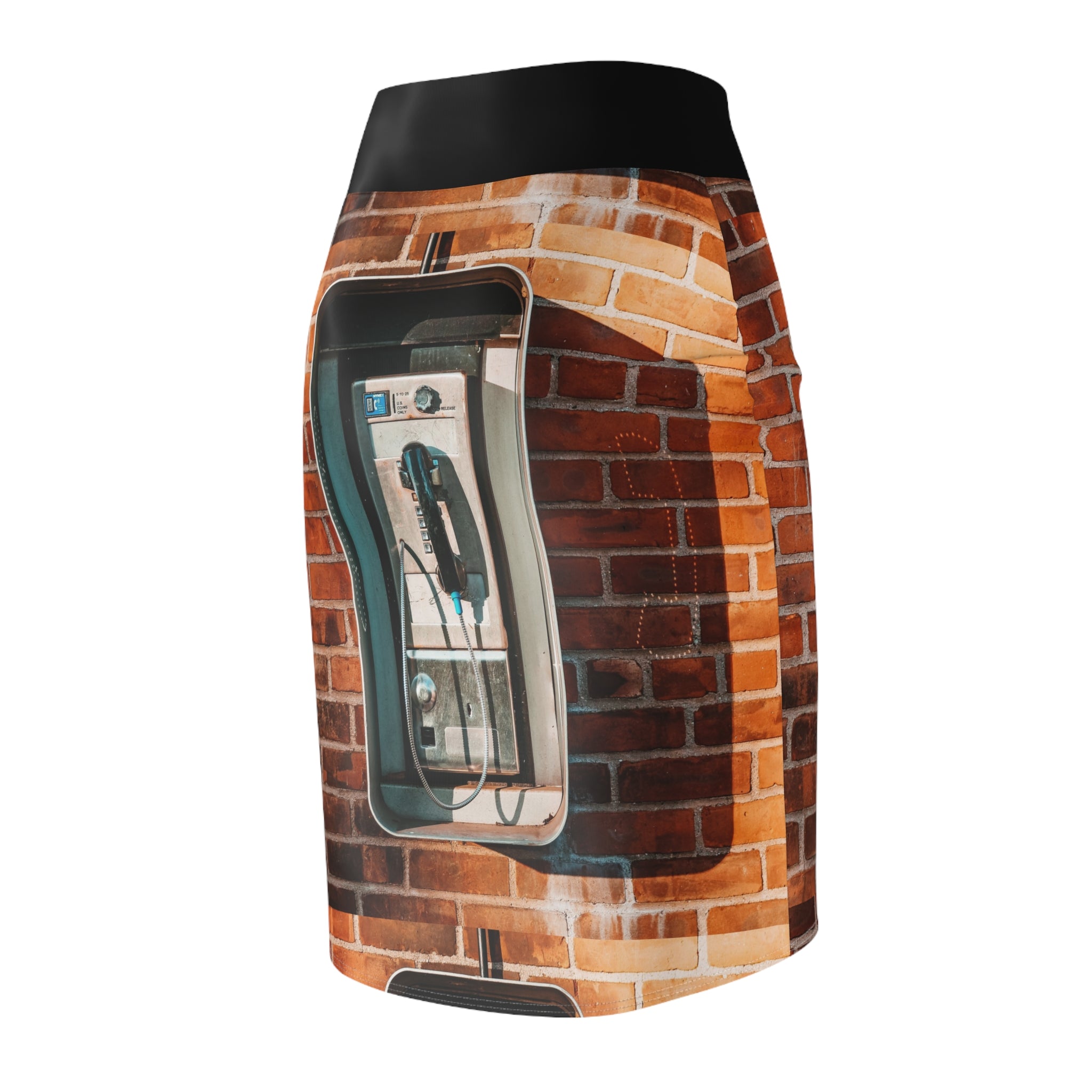 Vintage Phone Booth Pencil Skirt