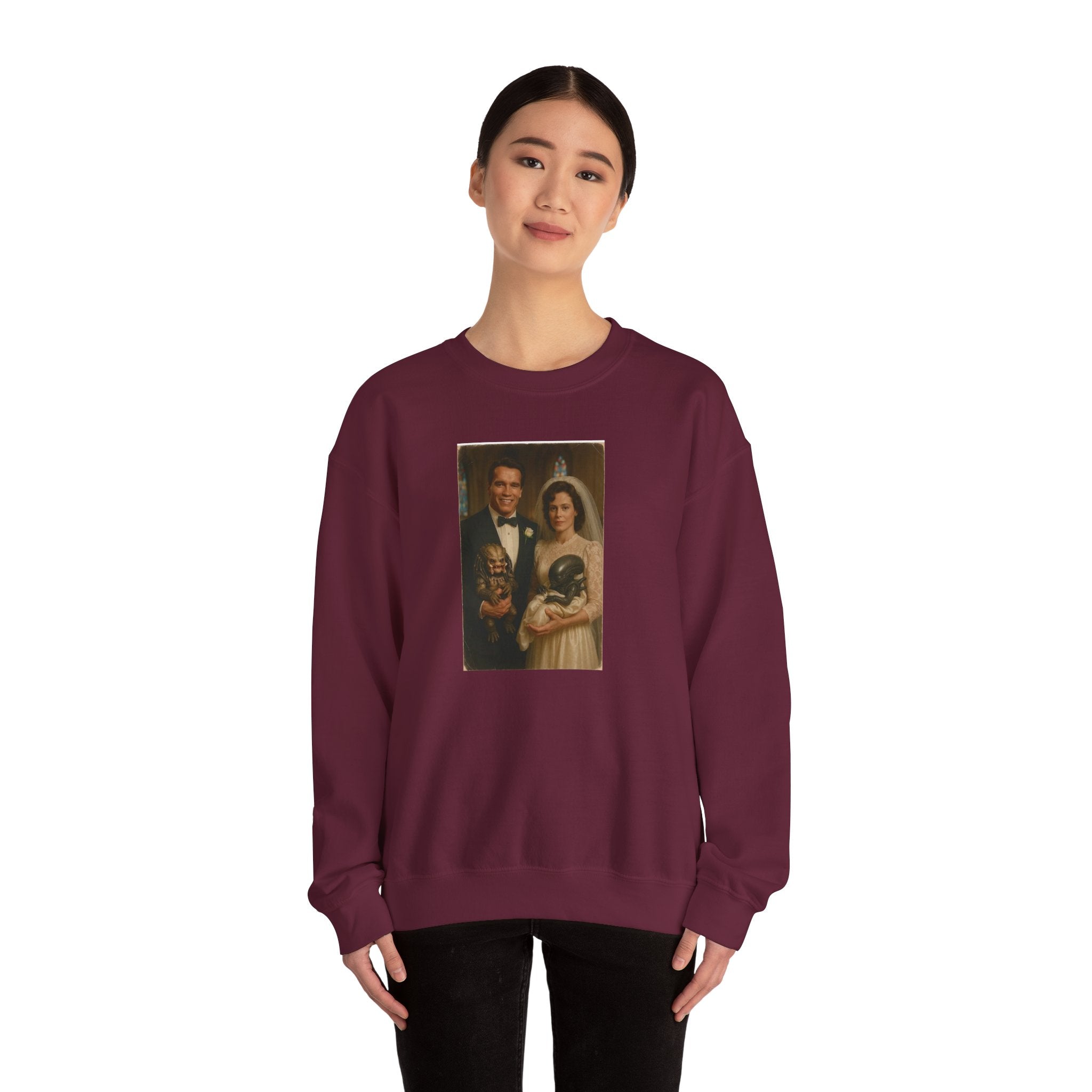Viringee Vintage Couple Portrait Crewneck Sweatshirt