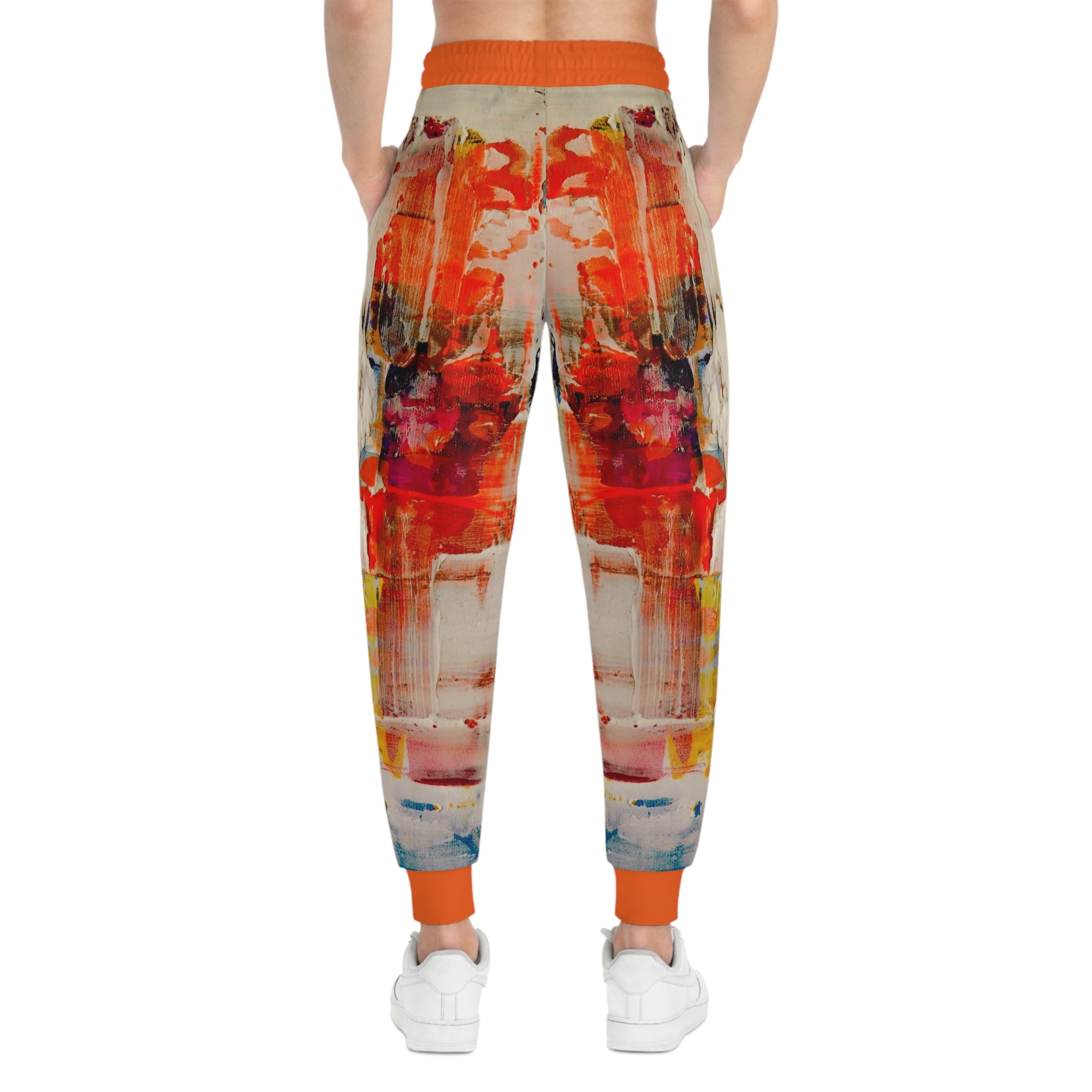 Viringee Cool Orange Men Athletic Joggers