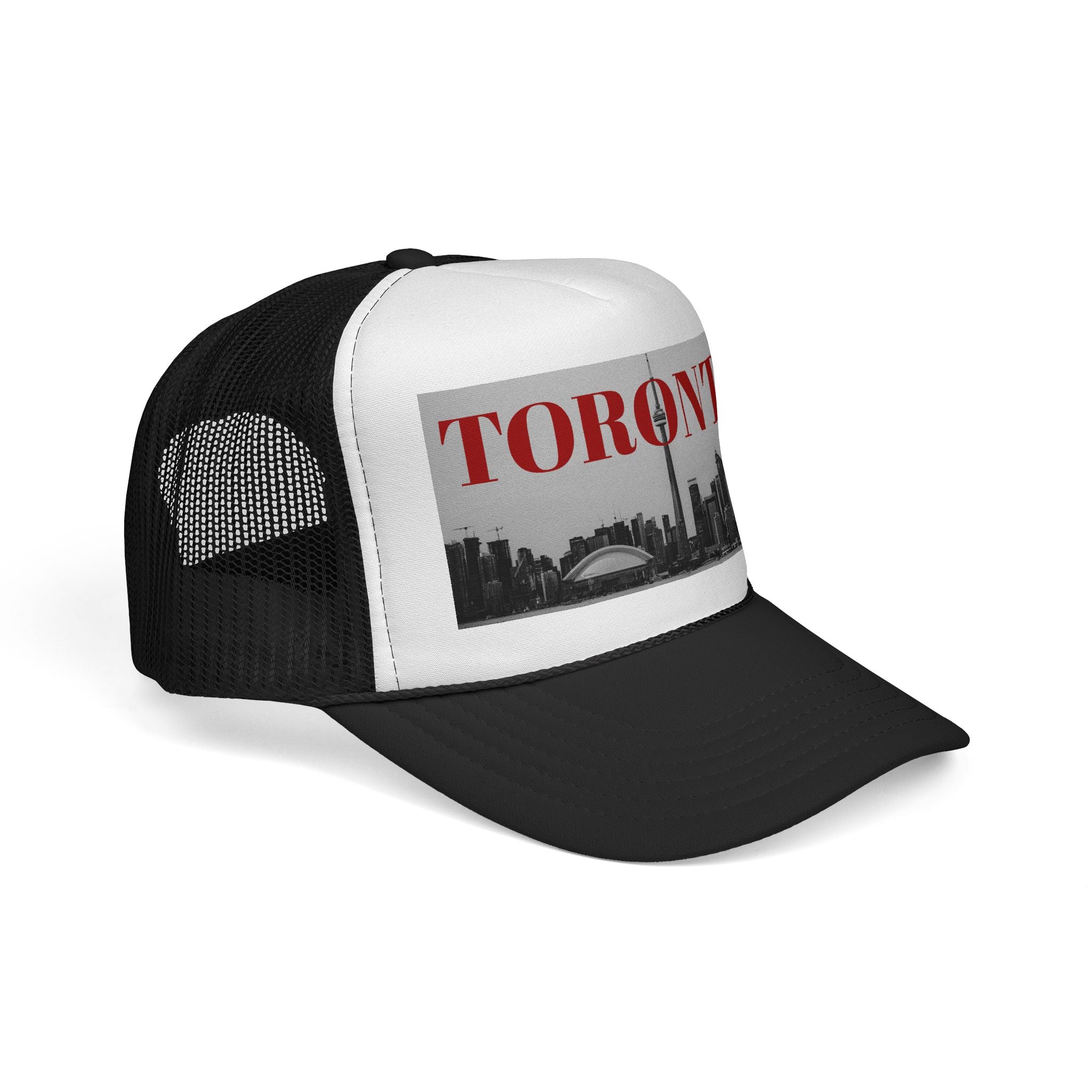 Toronto Black and White Skyline Trucker Cap