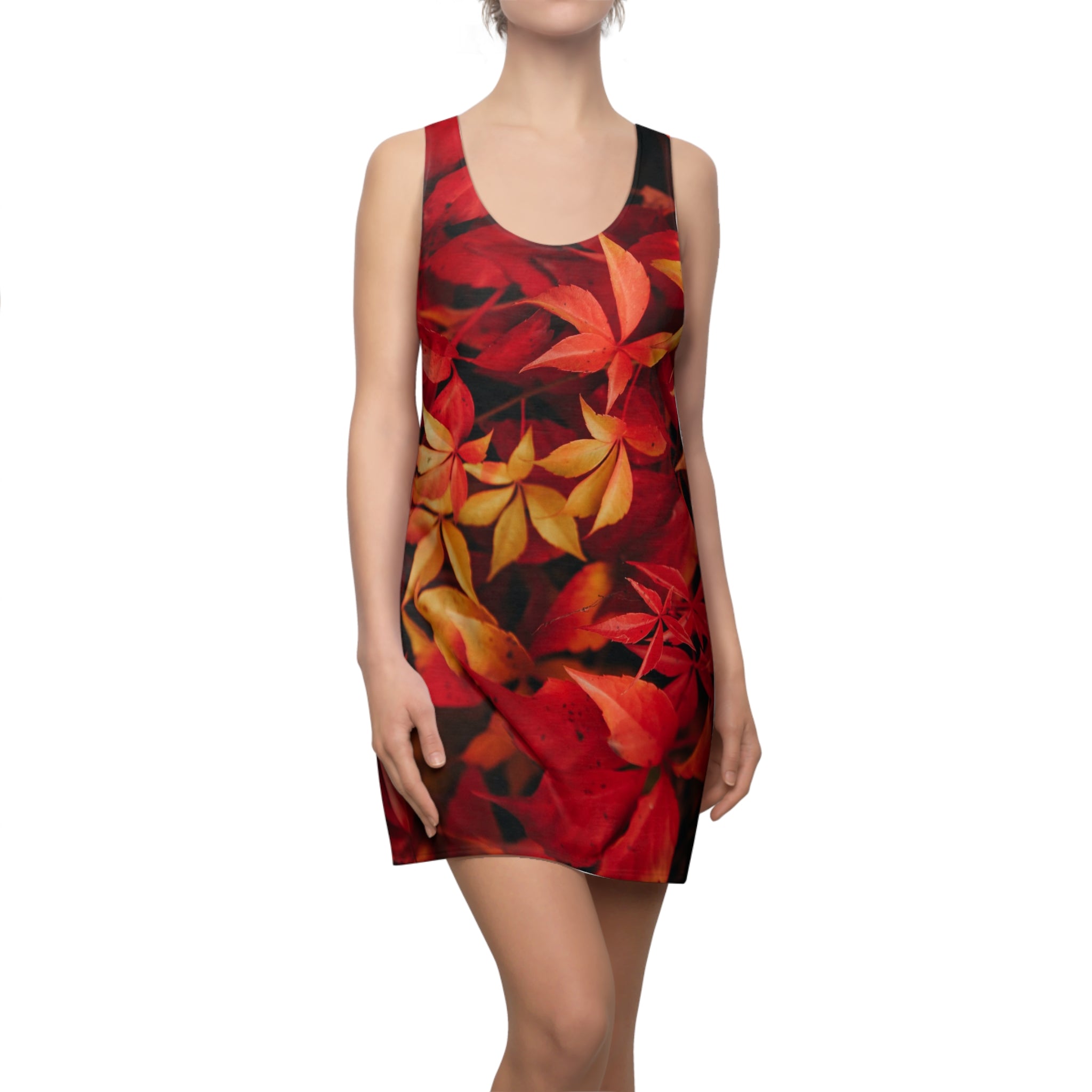 Viringee Autumn Leaf Racerback Dress