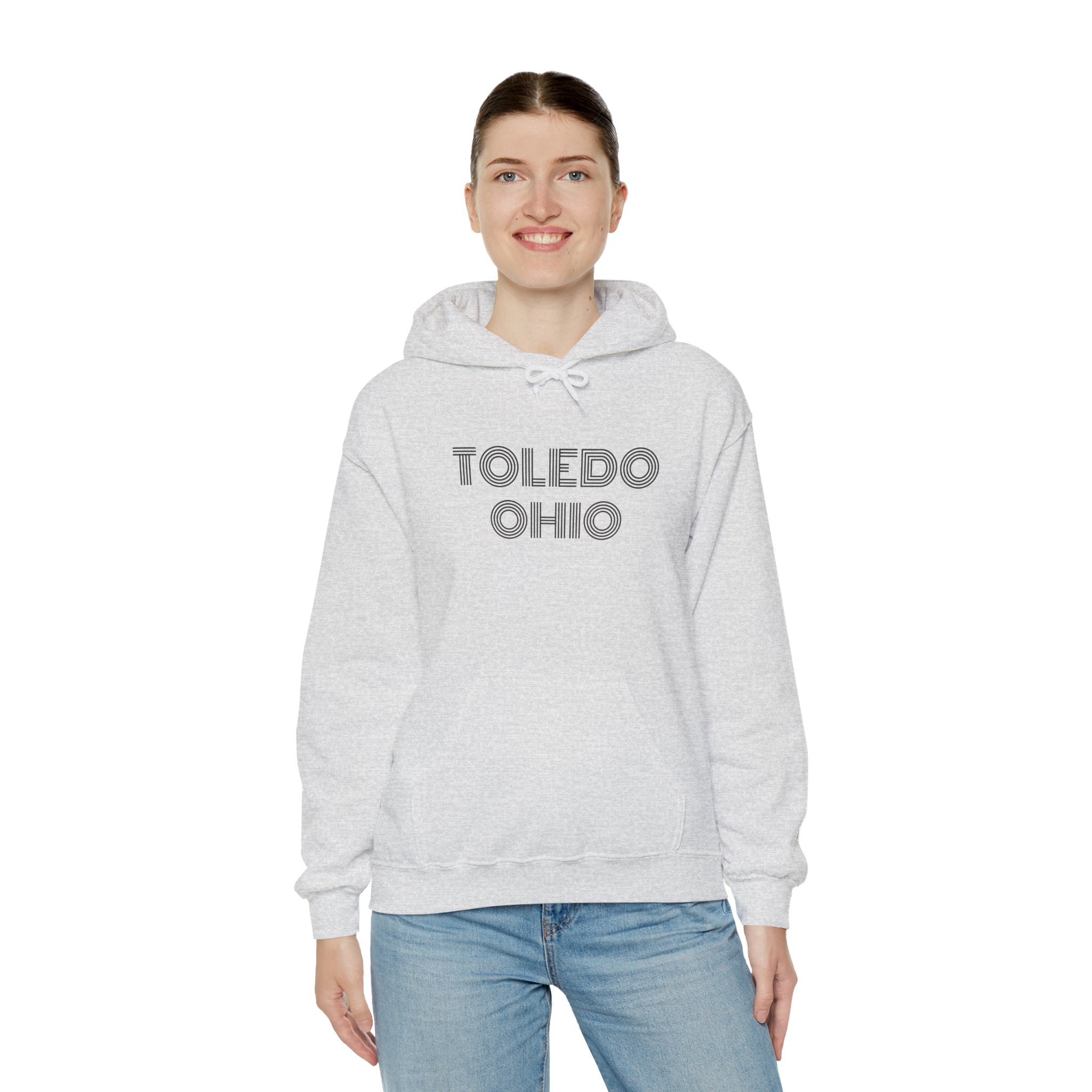 Viringee Toledo Ohio hoodie in classic fit with kangaroo pocket and drawstring hood