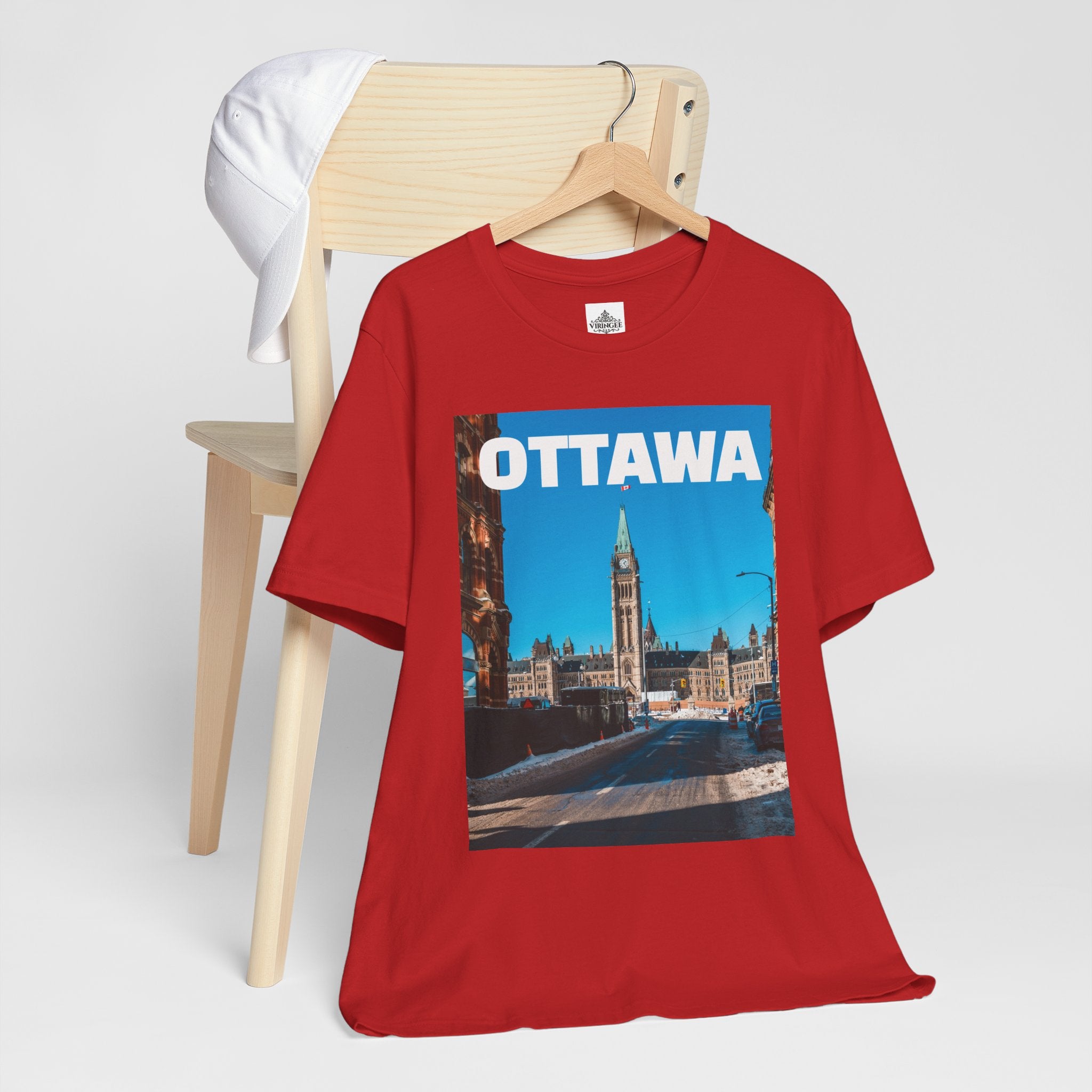Unisex Ottawa T-shirt with bold city design by Viringee