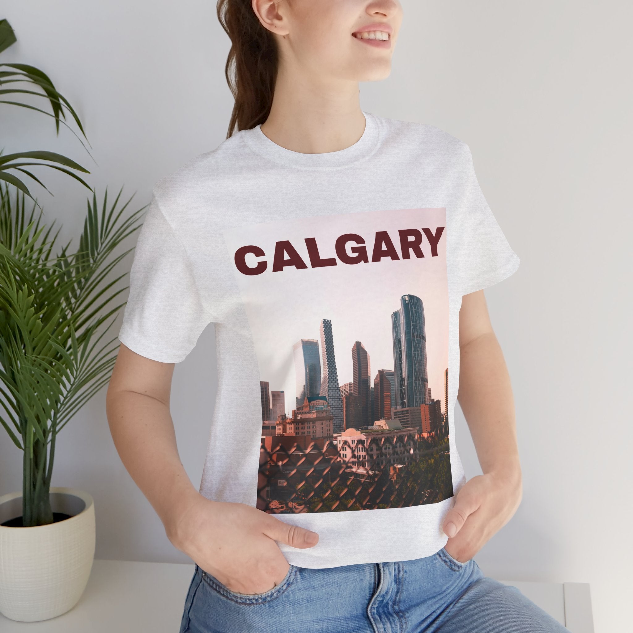Unisex Calgary skyline T-shirt with bold city design