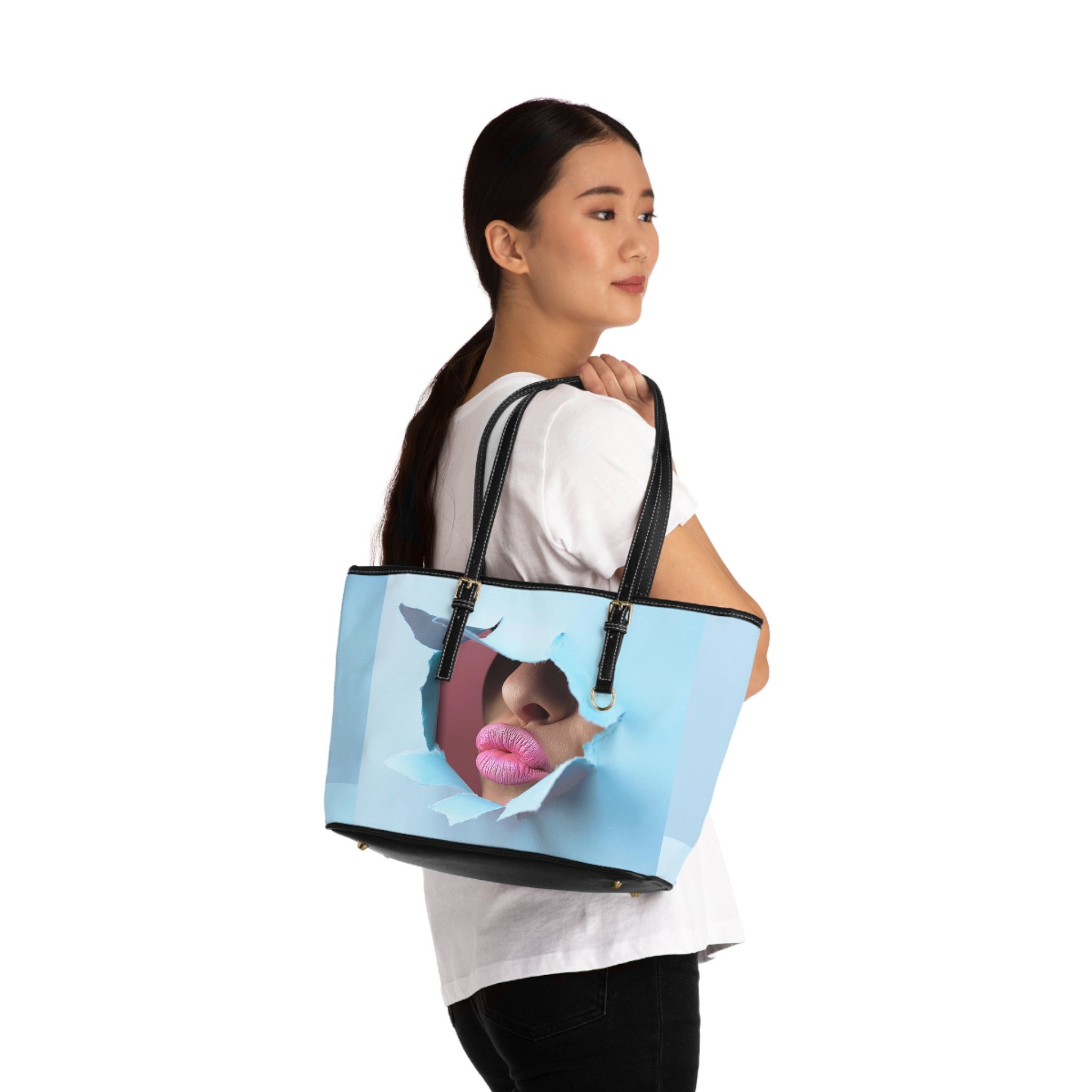 Viringee Lipstick Shoulder Tote Bag