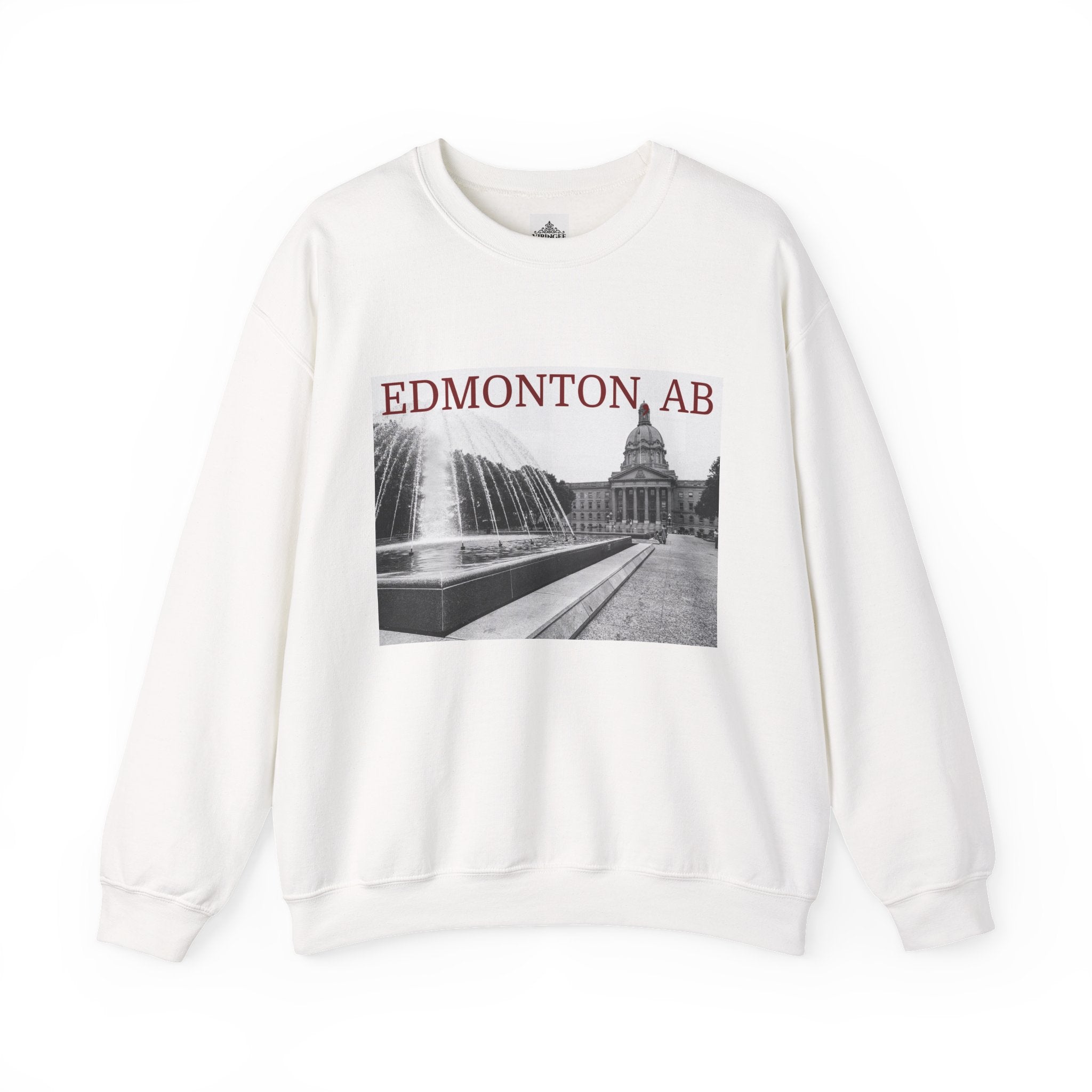 Unisex Edmonton Alberta sweatshirt with bold city graphic