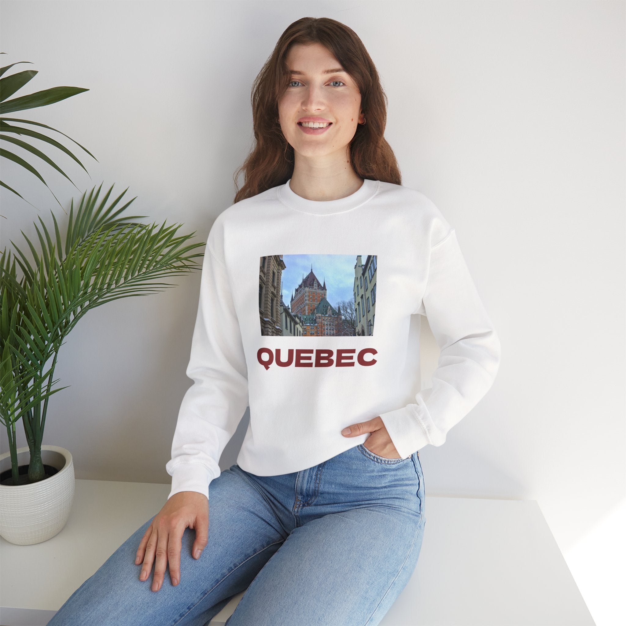 Viringee Quebec Vintage Crewneck Unisex Sweatshirt
