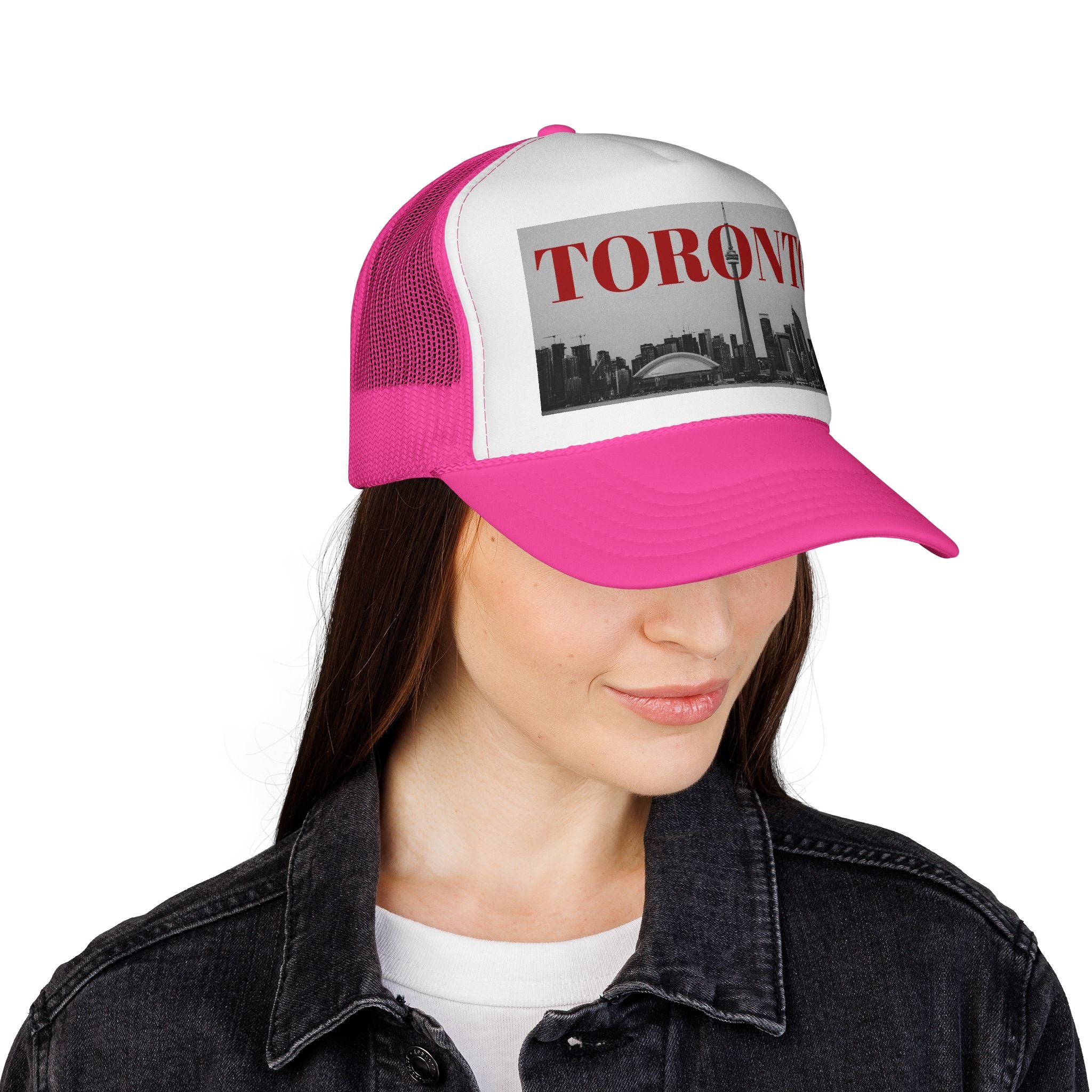 Toronto Black and White Skyline Trucker Cap