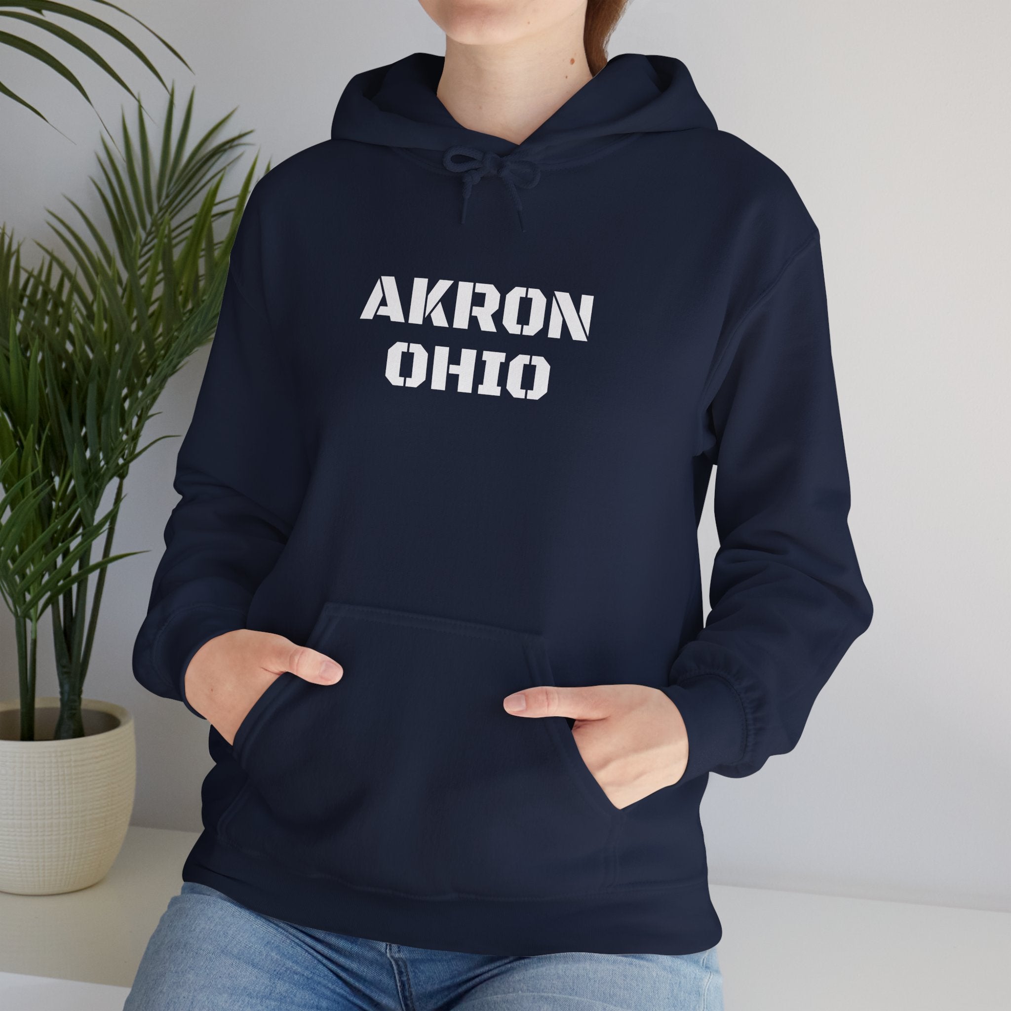 Viringee Akron Ohio Unisex Heavy Blend Hooded Sweatshirt