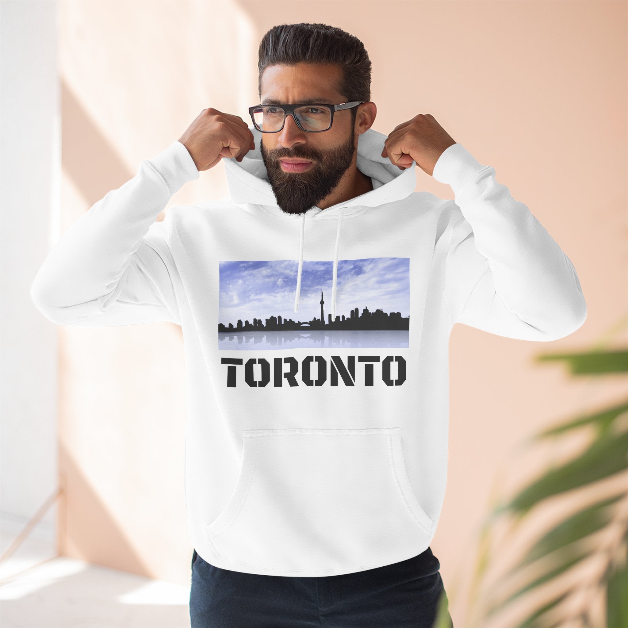 Viringee Toronto Skyline Fleece Hoodie
