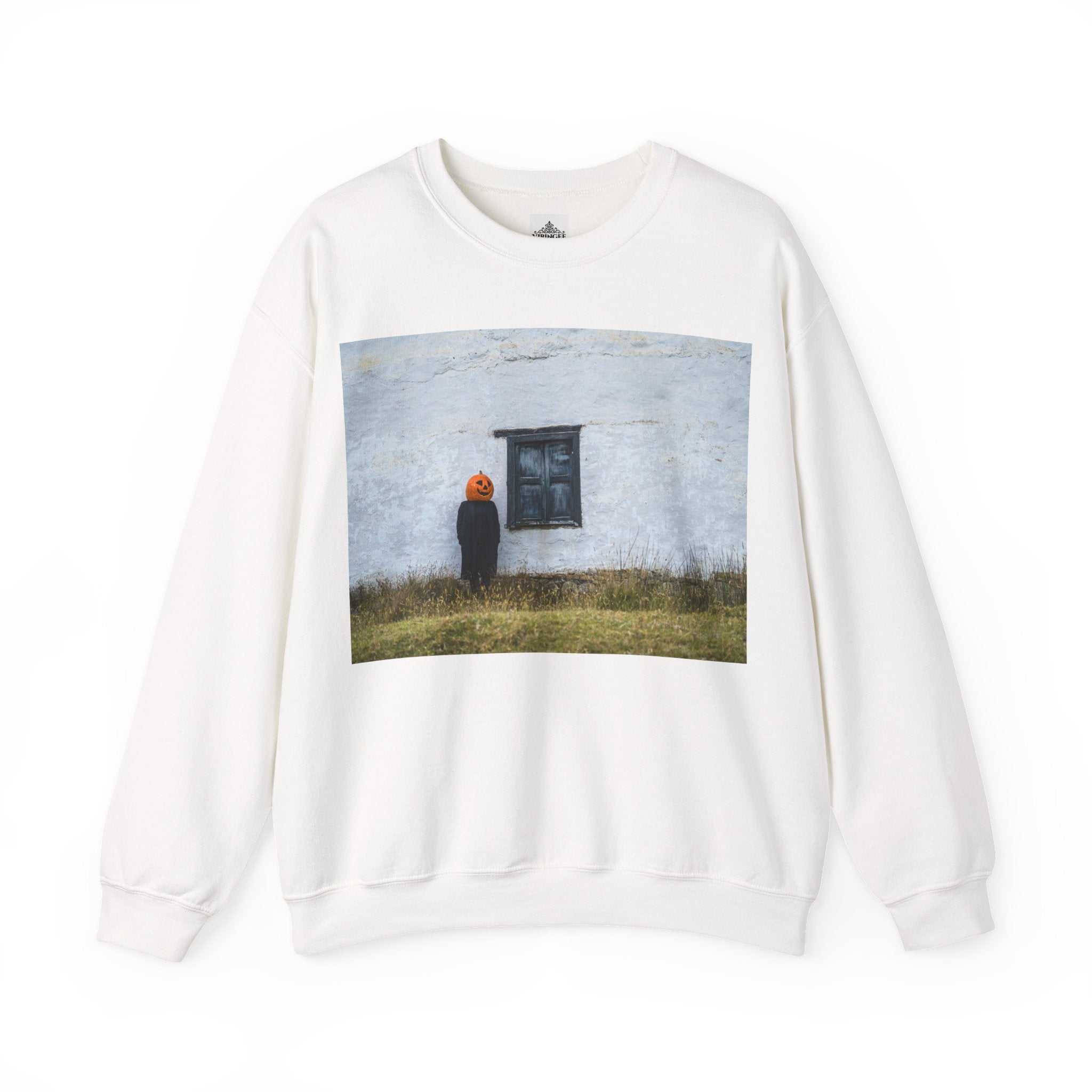 Viringee Pumpkin-Head Unisex Crewneck Sweatshirt