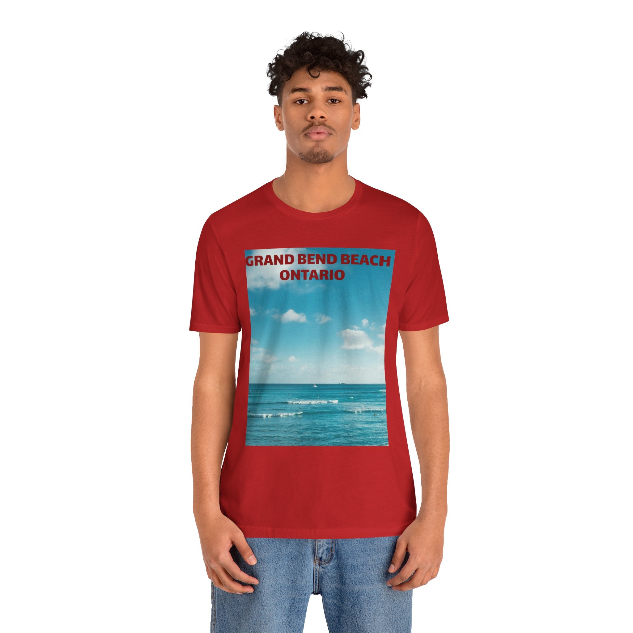 Viringee Grand Bend Beach Ontario Unisex Jersey Beach Tee