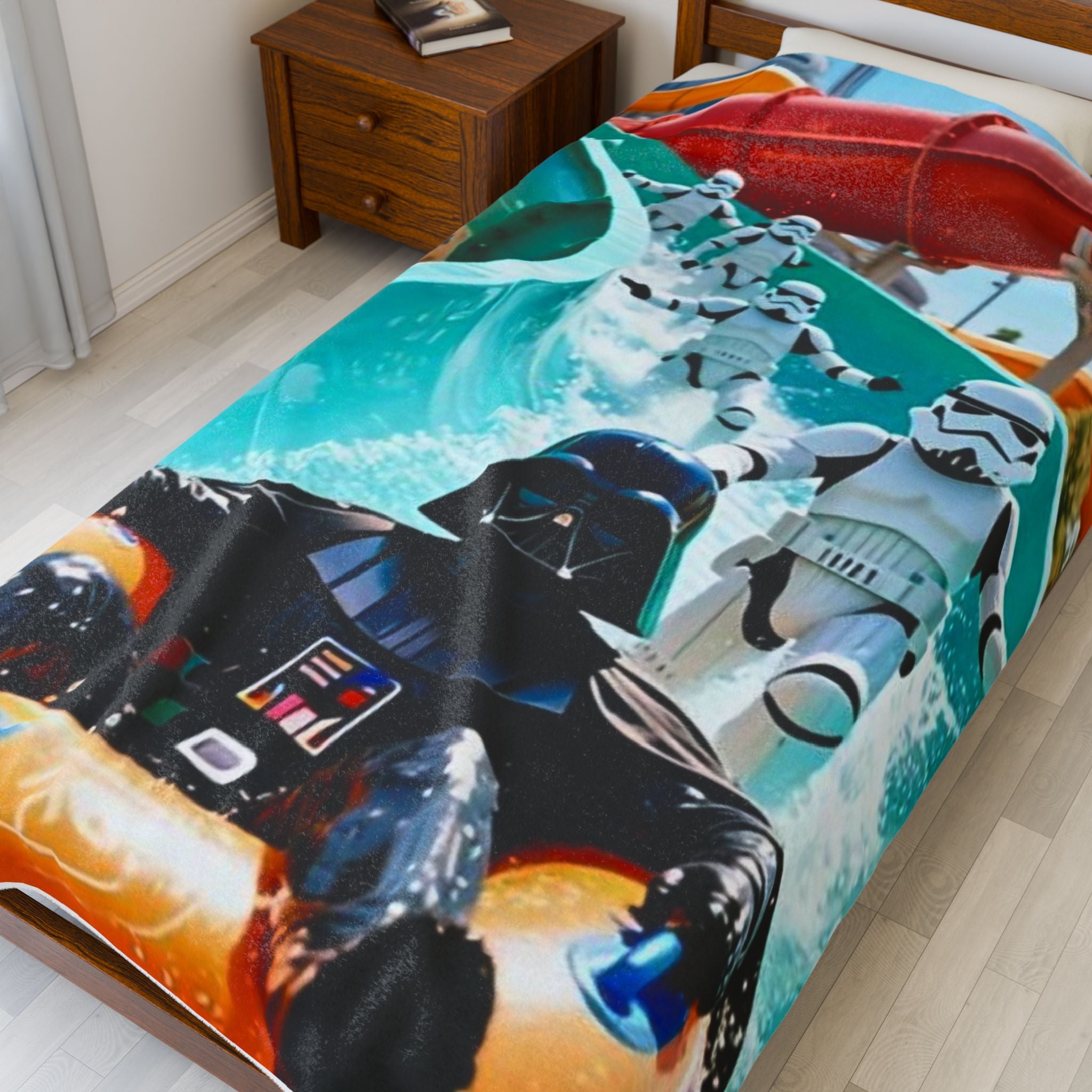 Viringee Stormtrooper Darth Vader Waterpark Velveteen Blanket