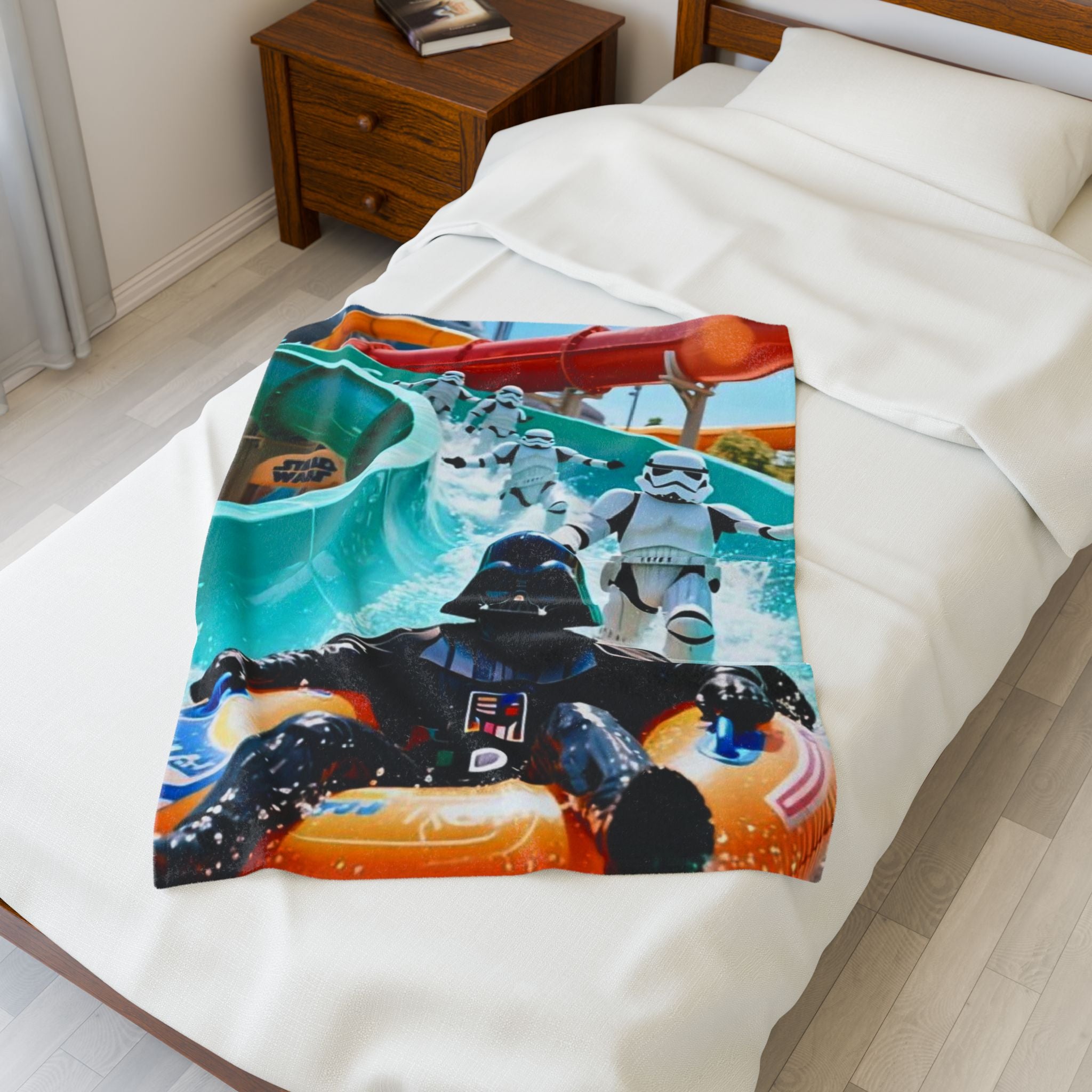 Viringee Stormtrooper Darth Vader Waterpark Velveteen Blanket