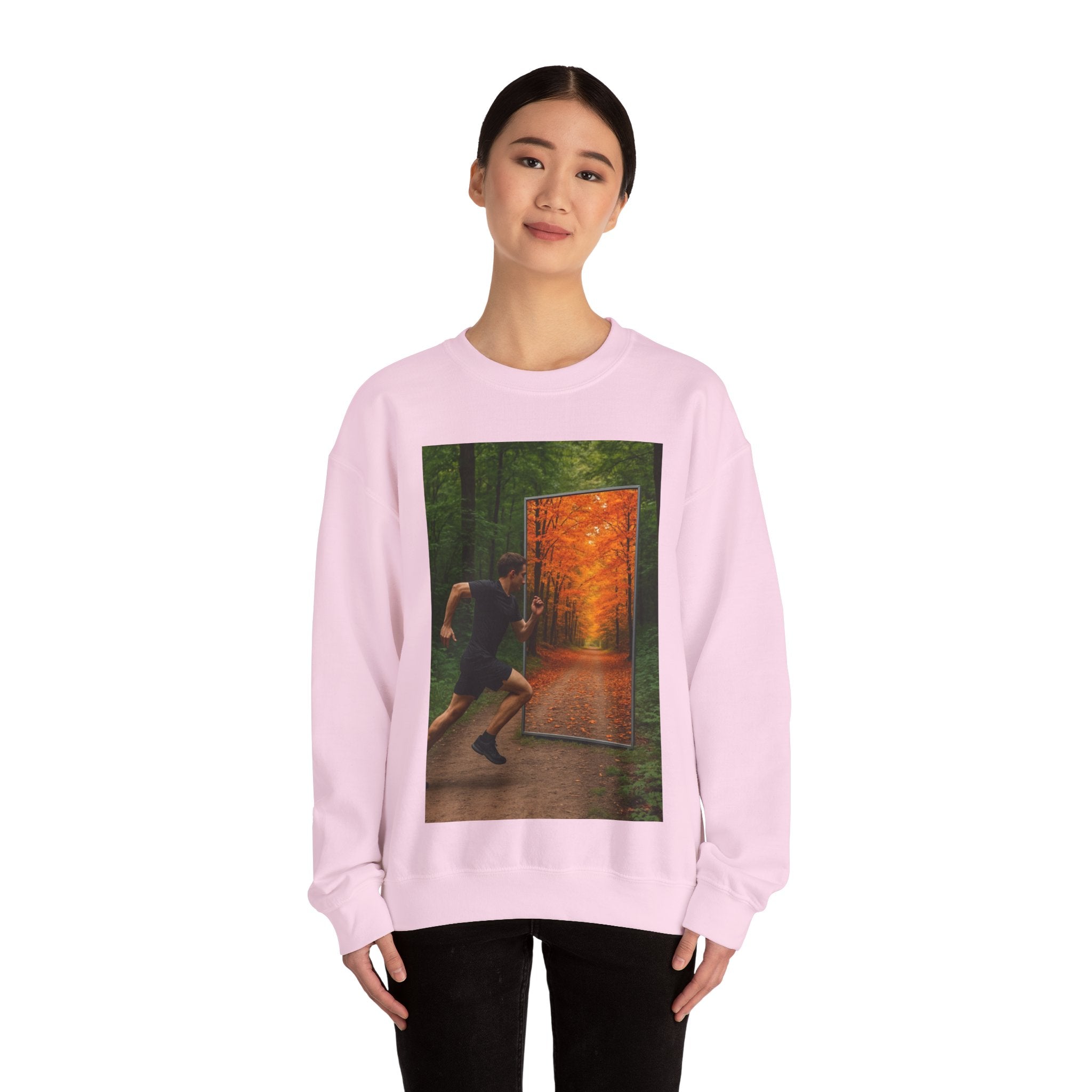 Viringee Fall Door Unisex Heavy Blend™ Crewneck Sweatshirt