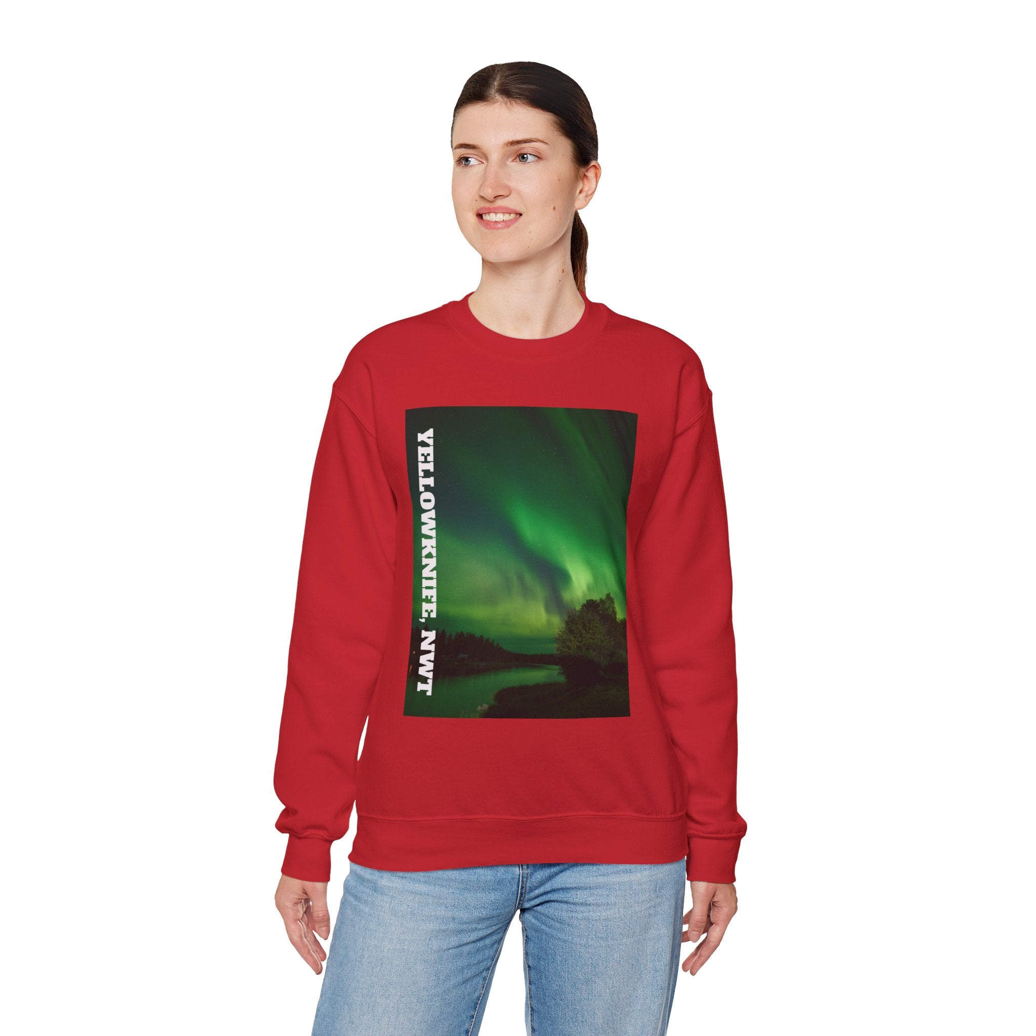 Viringee Yellowknife, NWT Lights Crewneck Sweatshirt