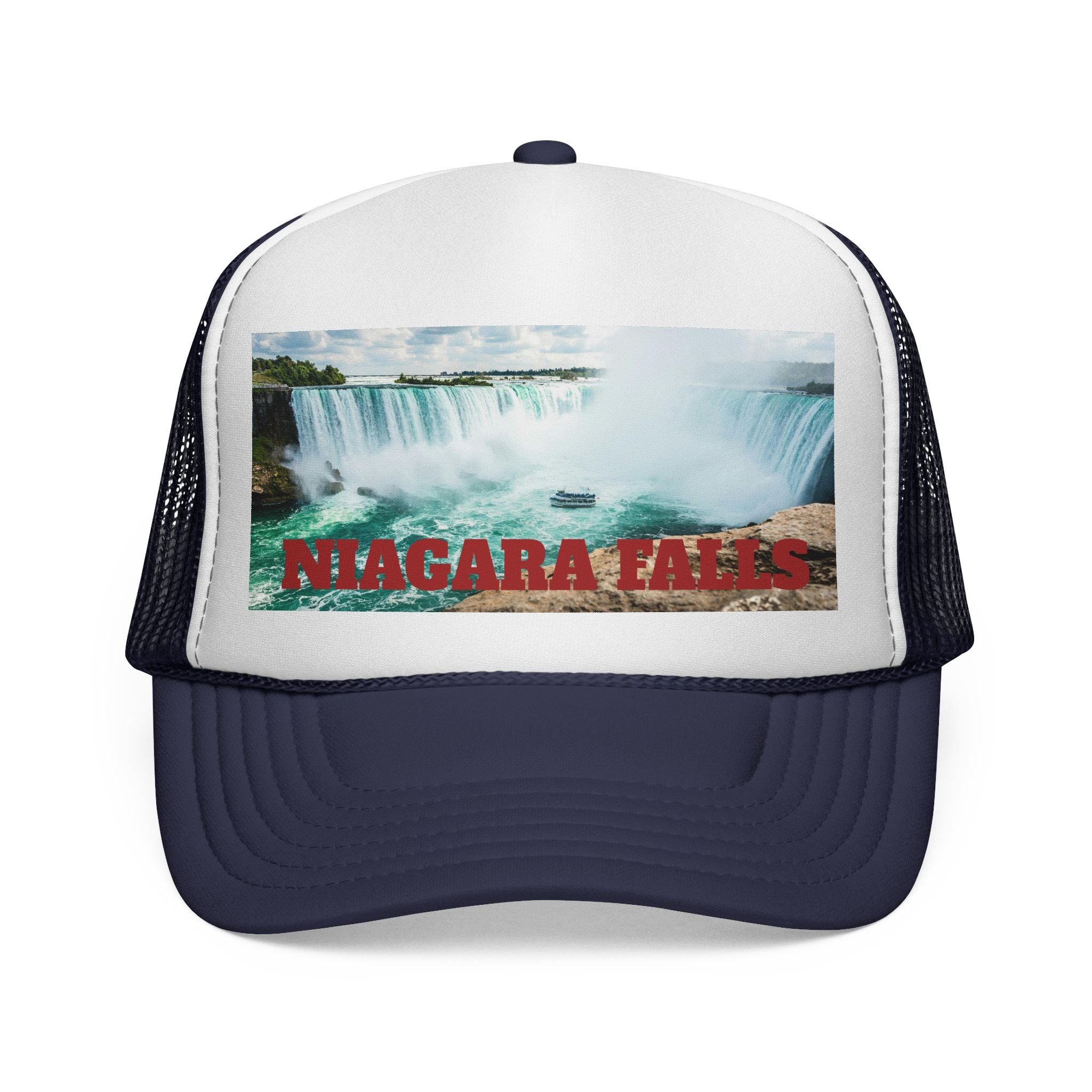 Unisex Niagara Falls trucker cap, breathable mesh back