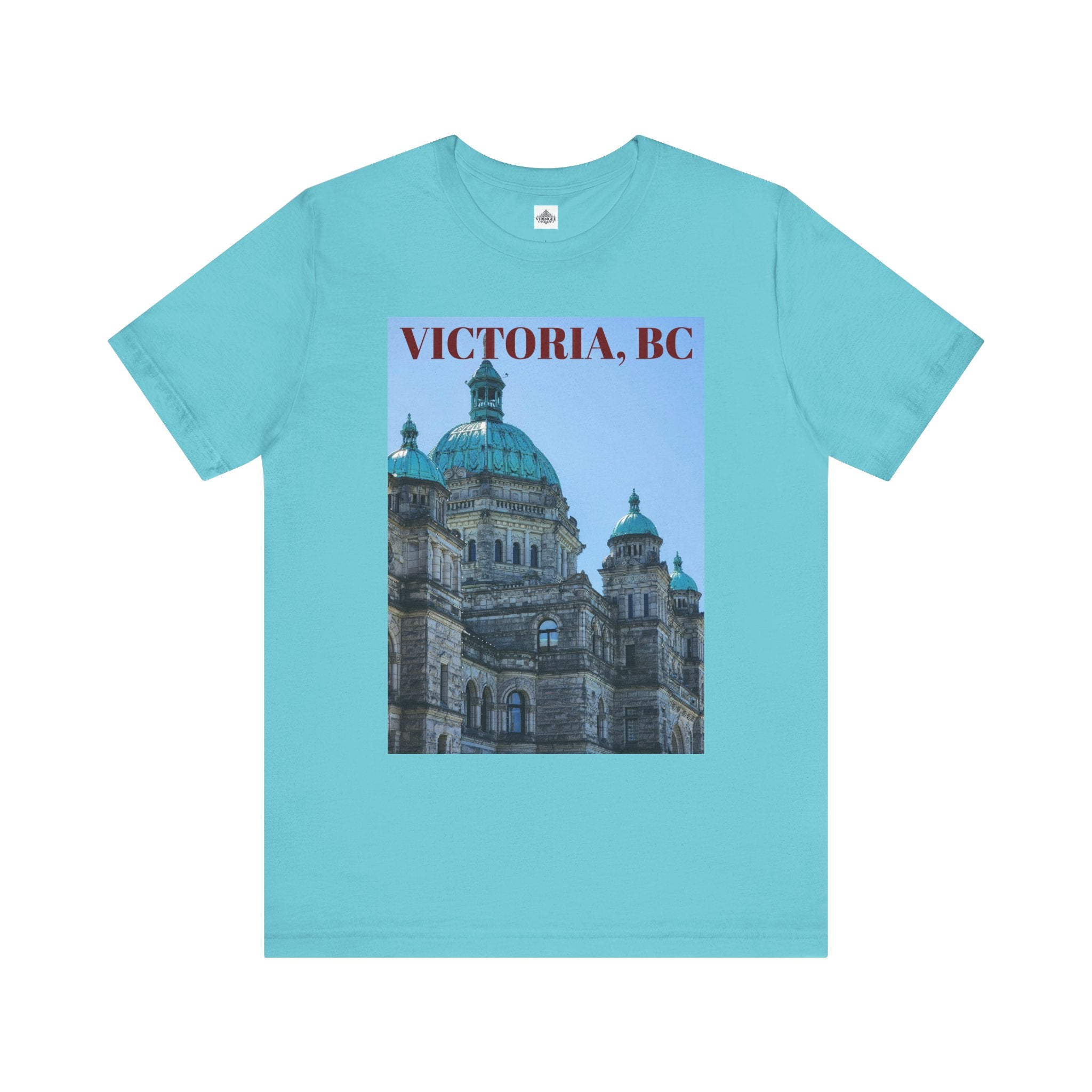 Unisex Victoria BC T-shirt with bold city design by Viringee