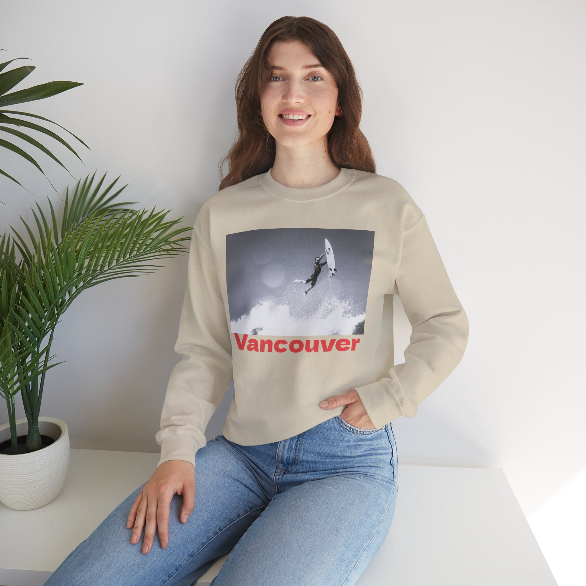 Viringee Vancouver Surf Crewneck Unisex Sweatshirt