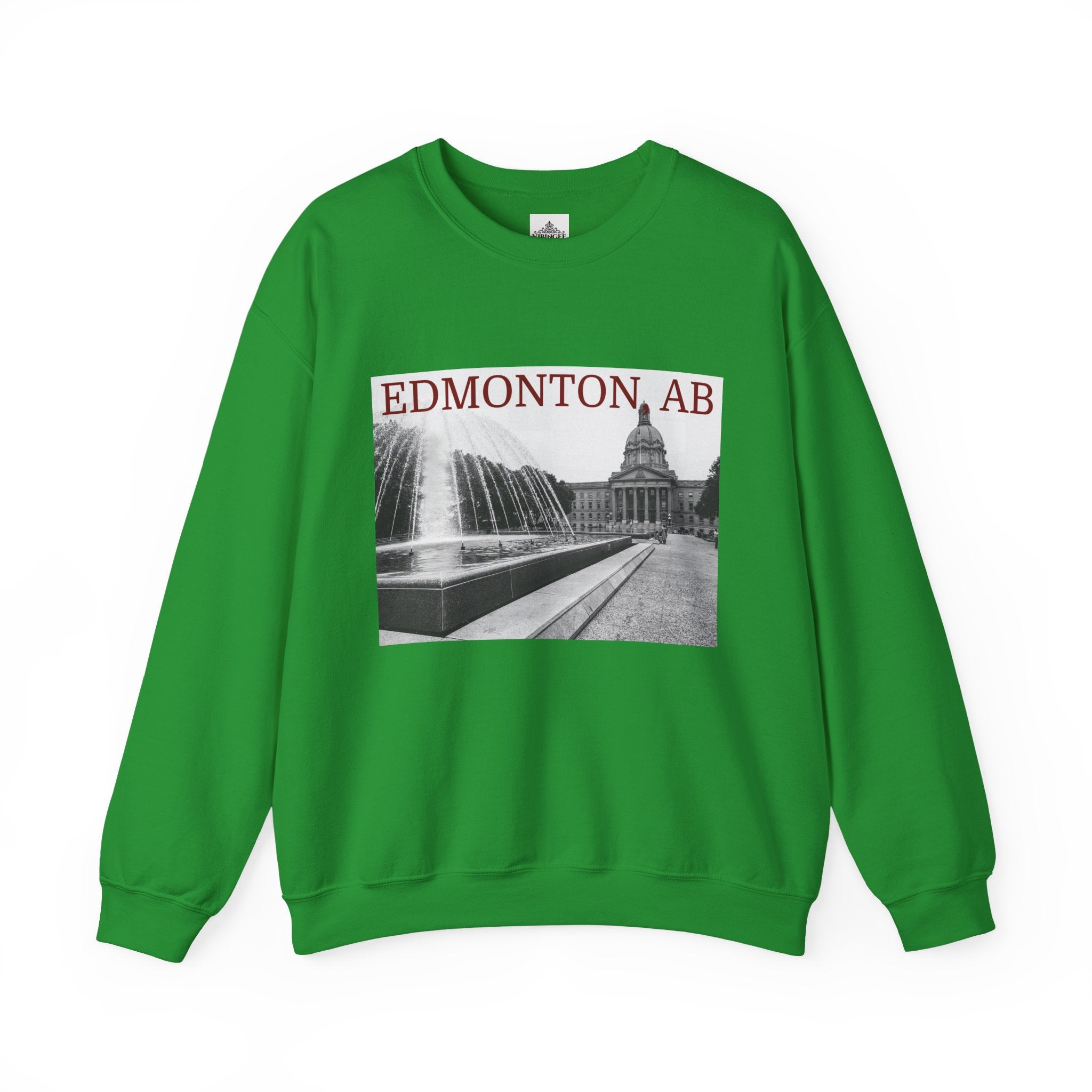 Unisex Edmonton Alberta sweatshirt with bold city graphic
