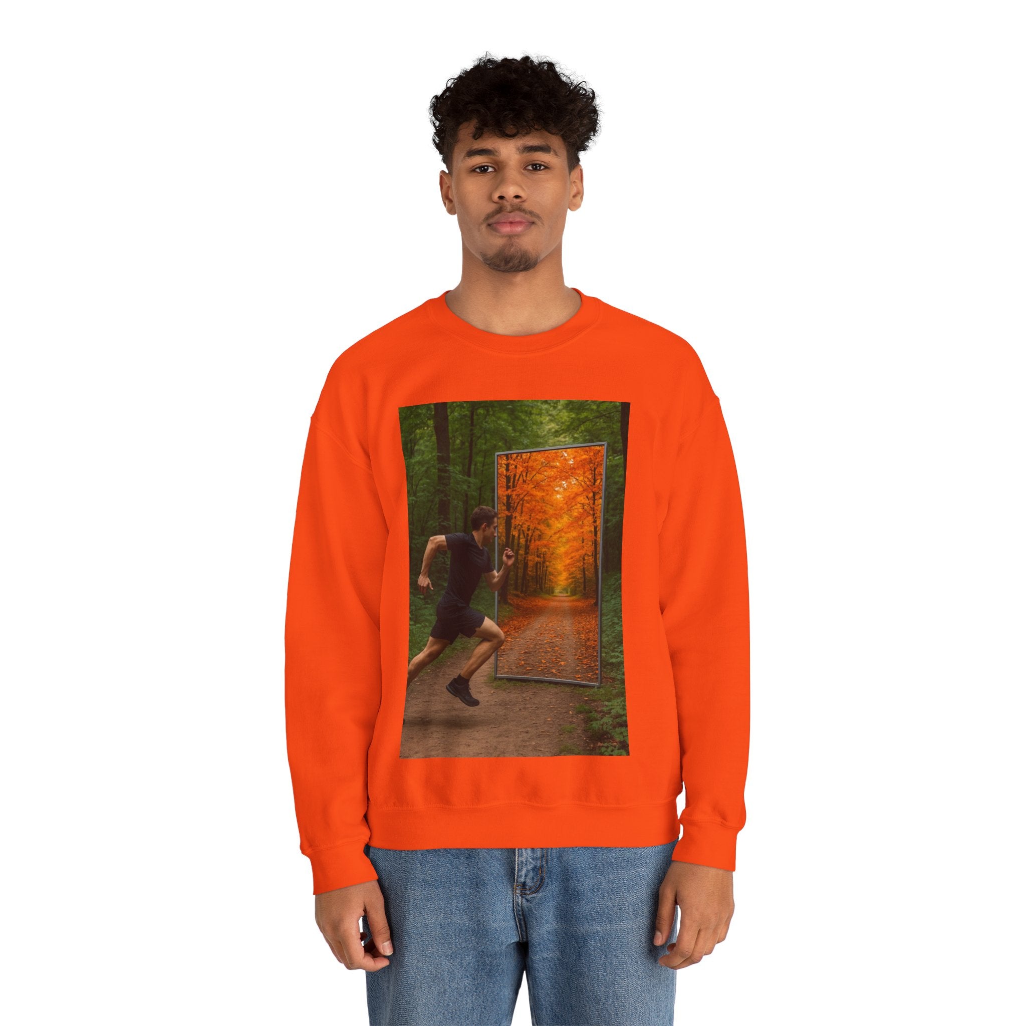 Viringee Fall Door Unisex Heavy Blend™ Crewneck Sweatshirt