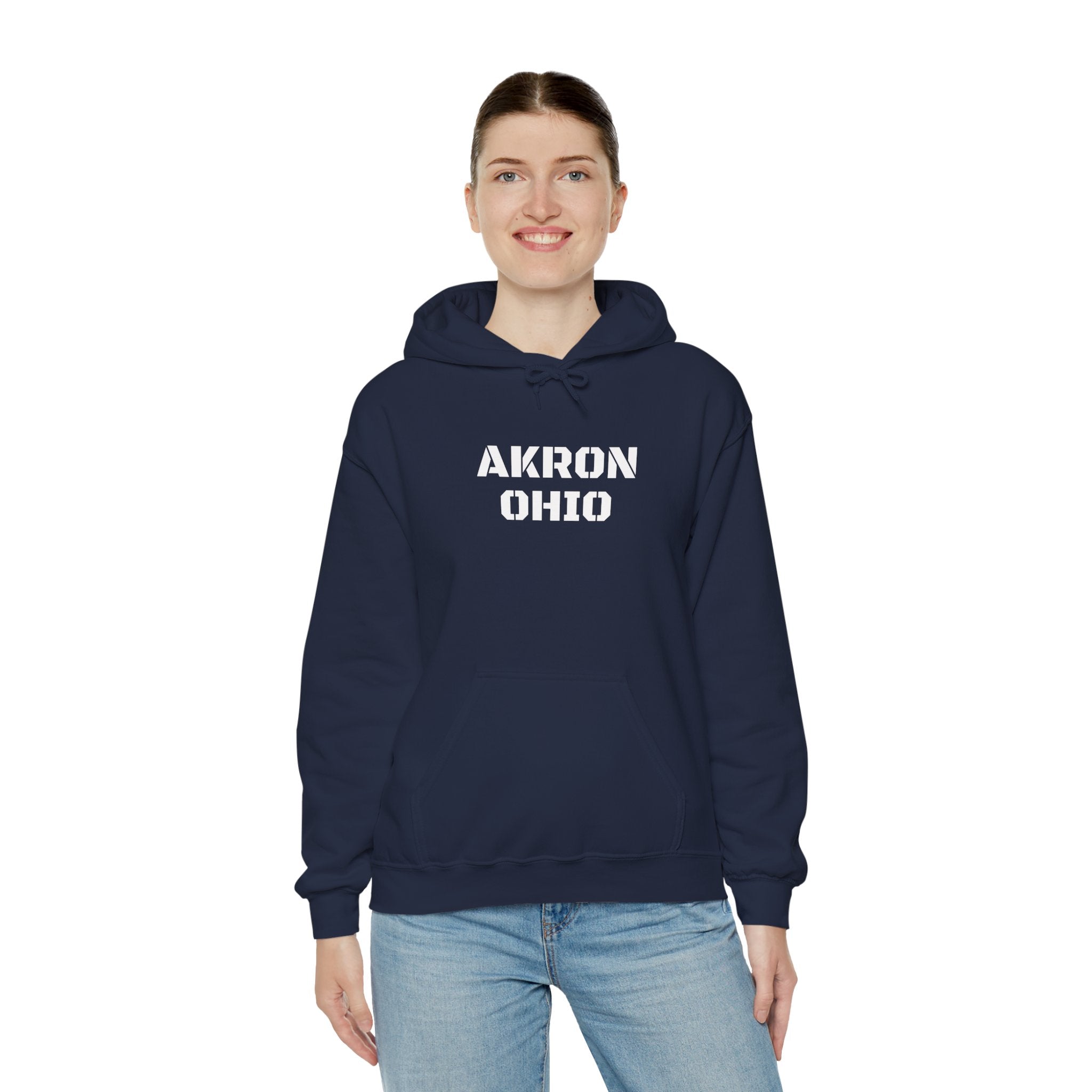 Viringee Akron Ohio Unisex Heavy Blend Hooded Sweatshirt