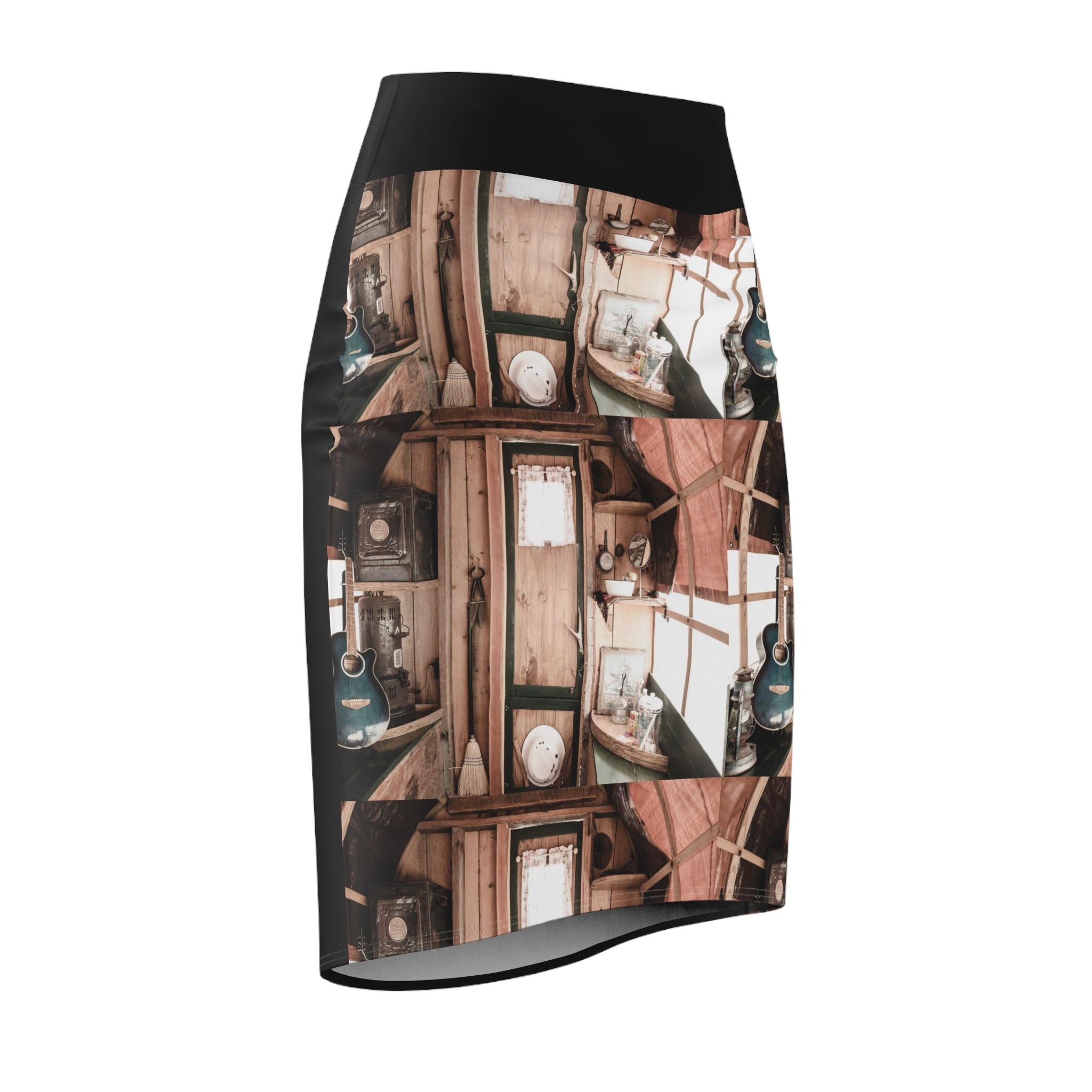 Viringee Vintage Music Cabin Women's Pencil Skirt