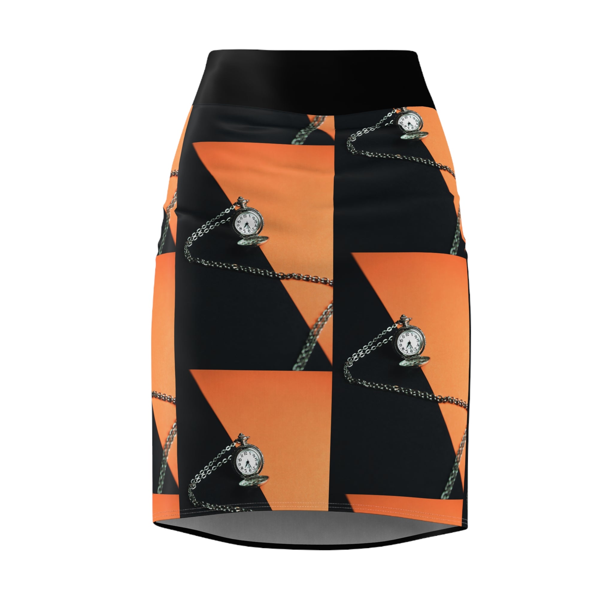 Viringee Pocket Watch Women's Pencil Skirt