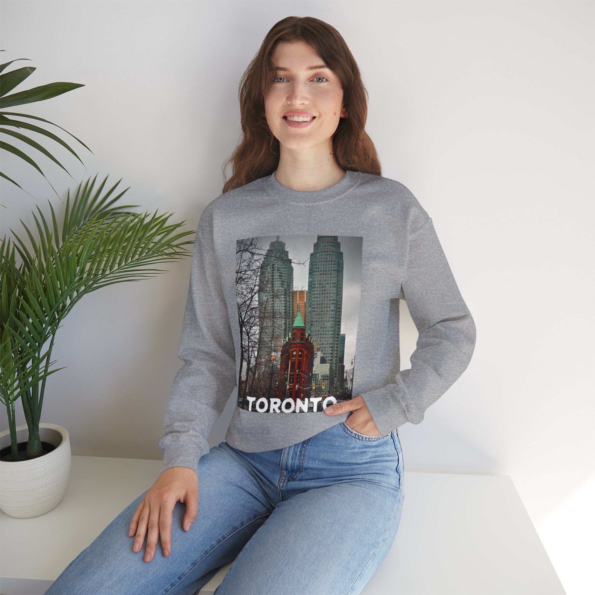 Viringee Toronto Gooderham Flatiron Building Unisex Crewneck Sweatshirt