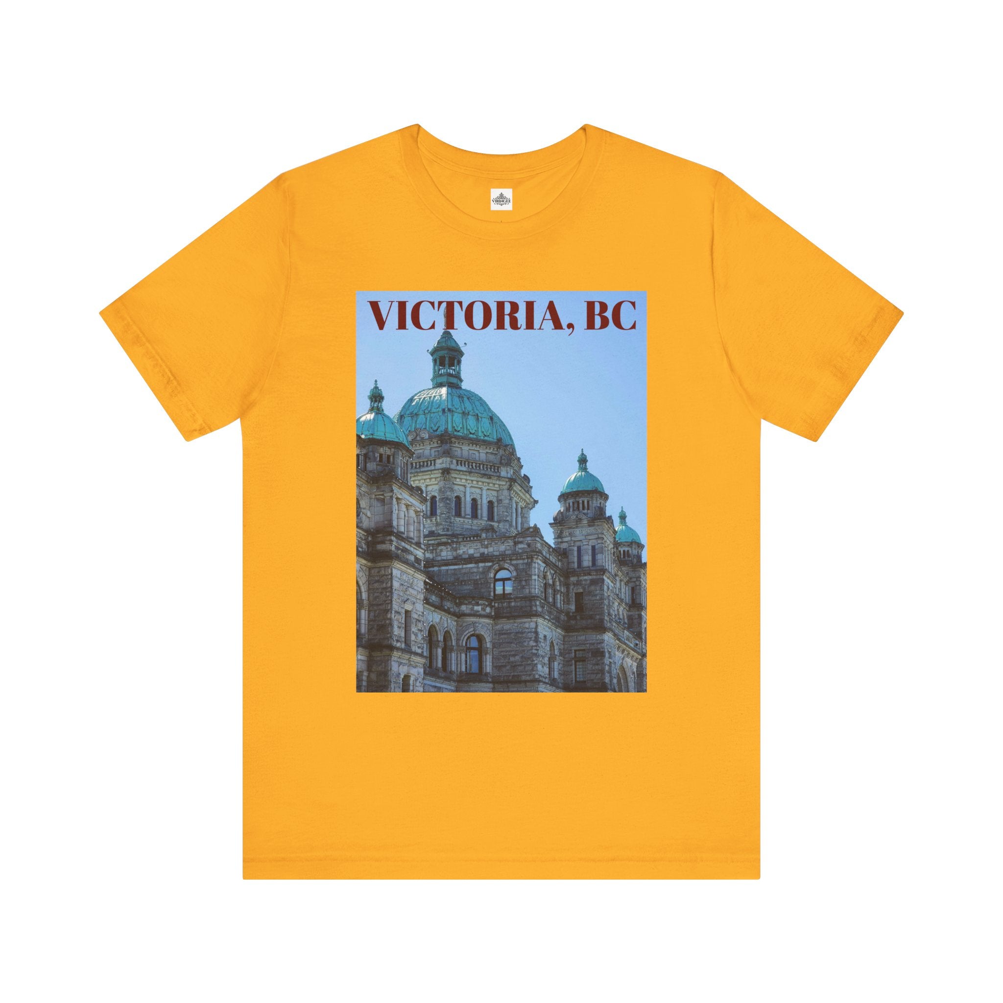 Unisex Victoria BC T-shirt with bold city design by Viringee