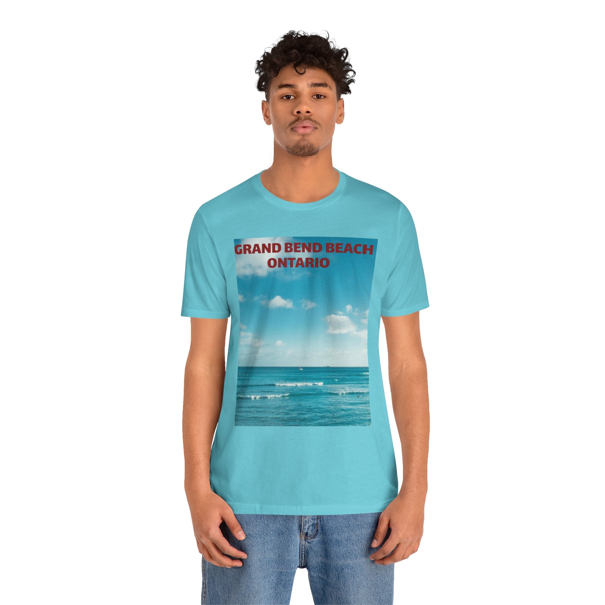 Viringee Grand Bend Beach unisex jersey short sleeve graphic tee, soft cotton summer shirt