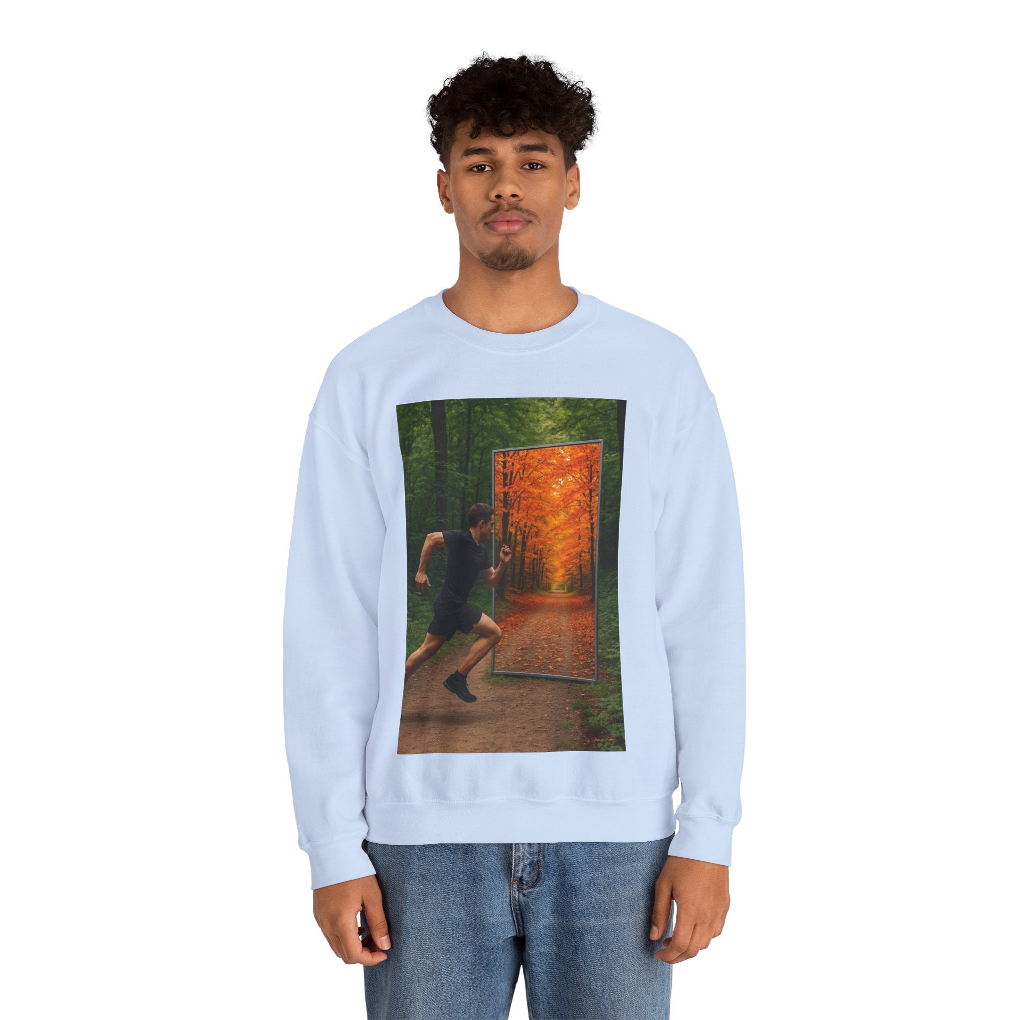 Viringee Fall Door Unisex Heavy Blend™ Crewneck Sweatshirt