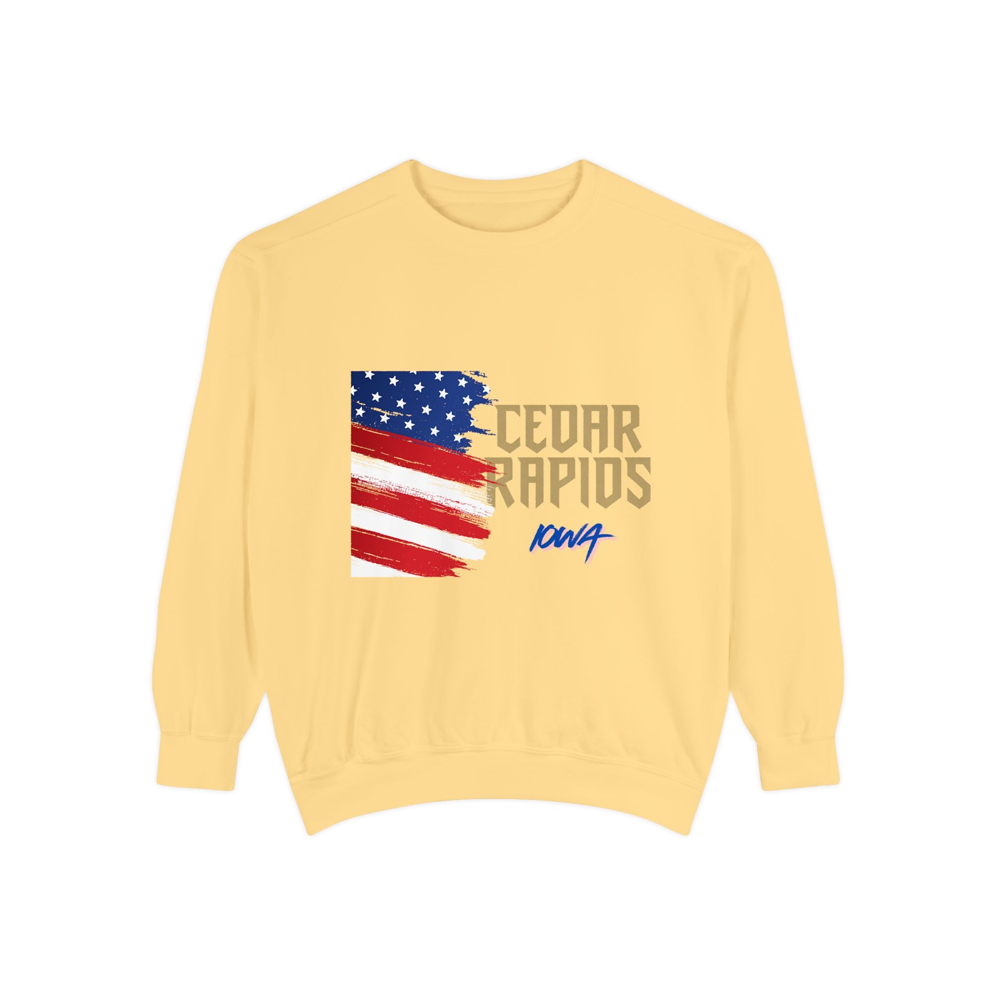 Viringee Cedar Rapids Iowa American Gothic Crewneck Unisex Sweatshirt