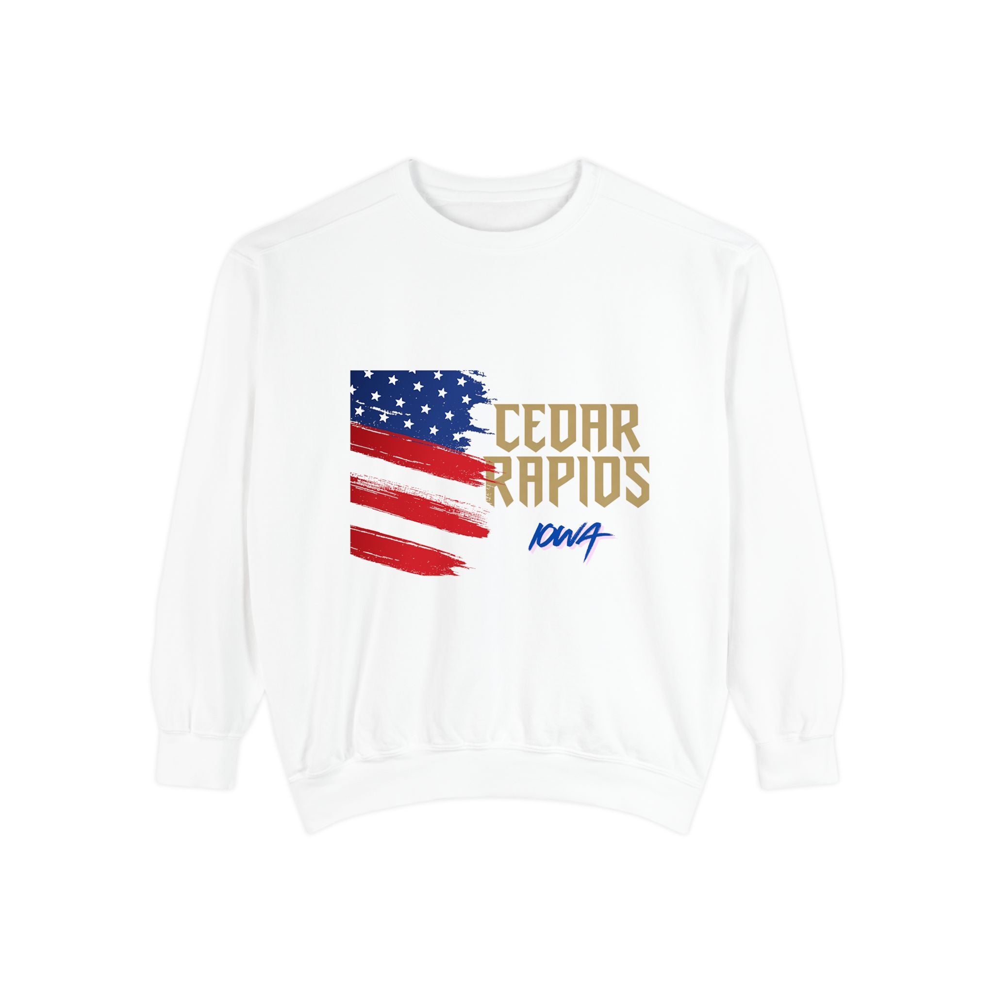 Viringee Cedar Rapids Iowa American Gothic Crewneck Unisex Sweatshirt