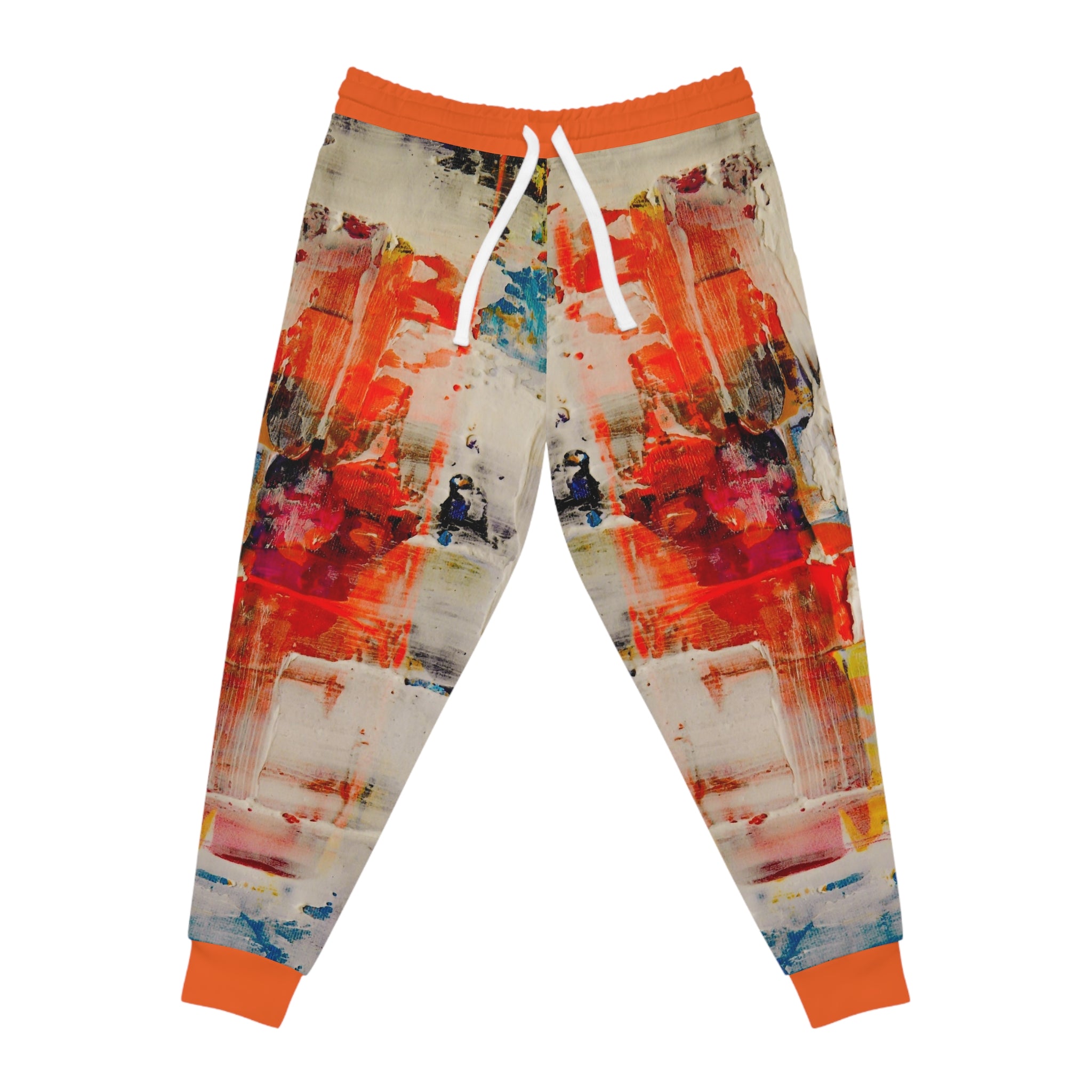 Viringee Cool Orange Men Athletic Joggers