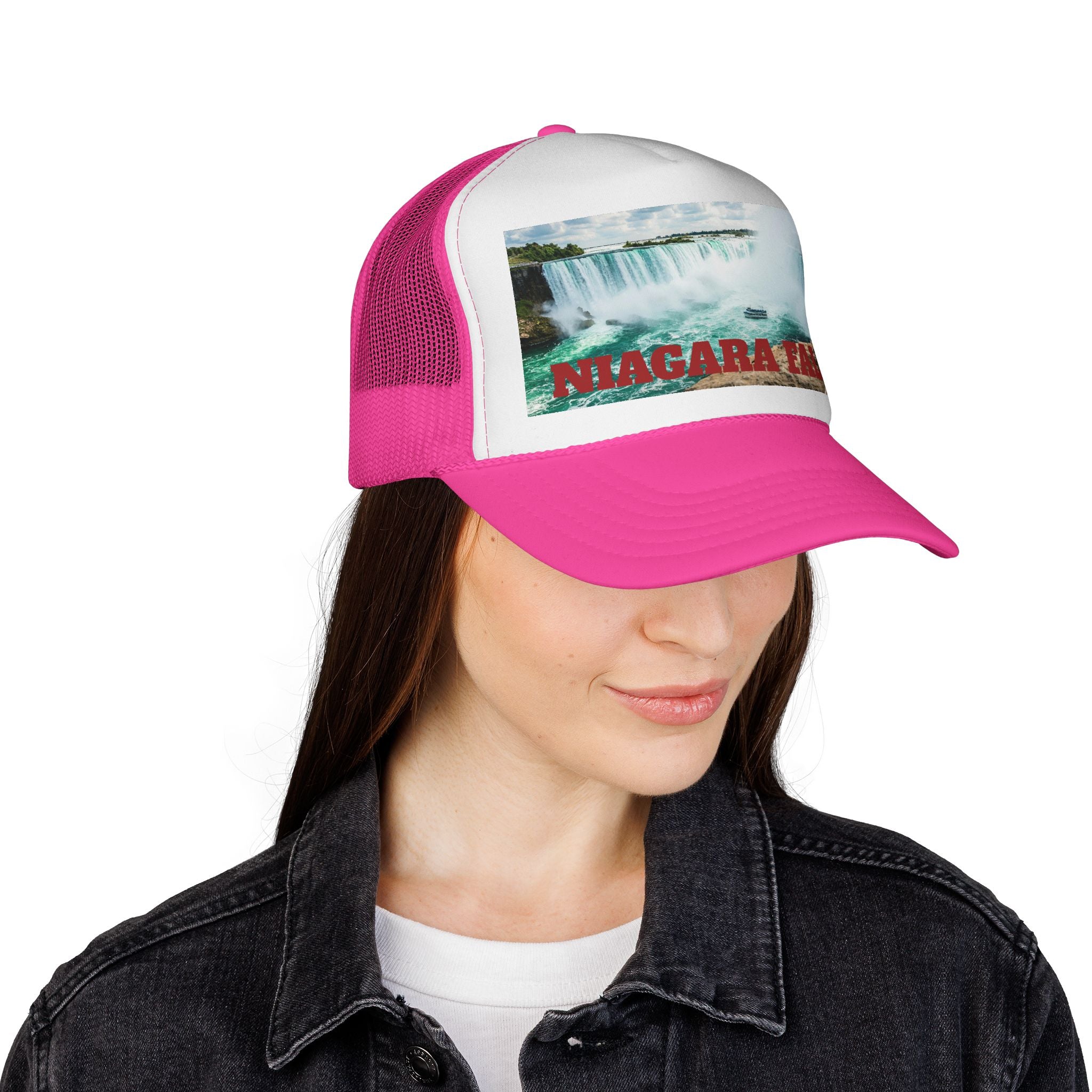 Unisex Niagara Falls trucker cap, breathable mesh back