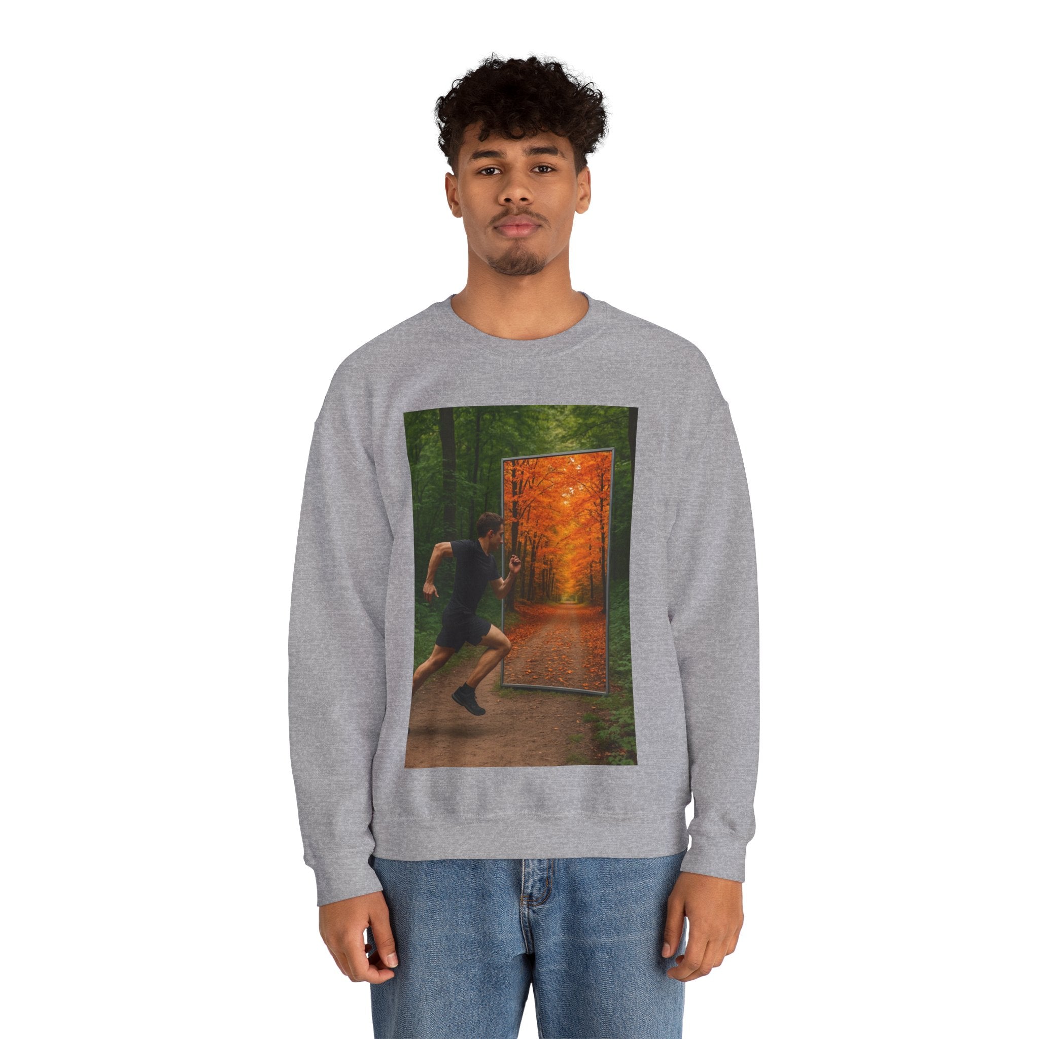 Viringee Fall Door Unisex Heavy Blend™ Crewneck Sweatshirt