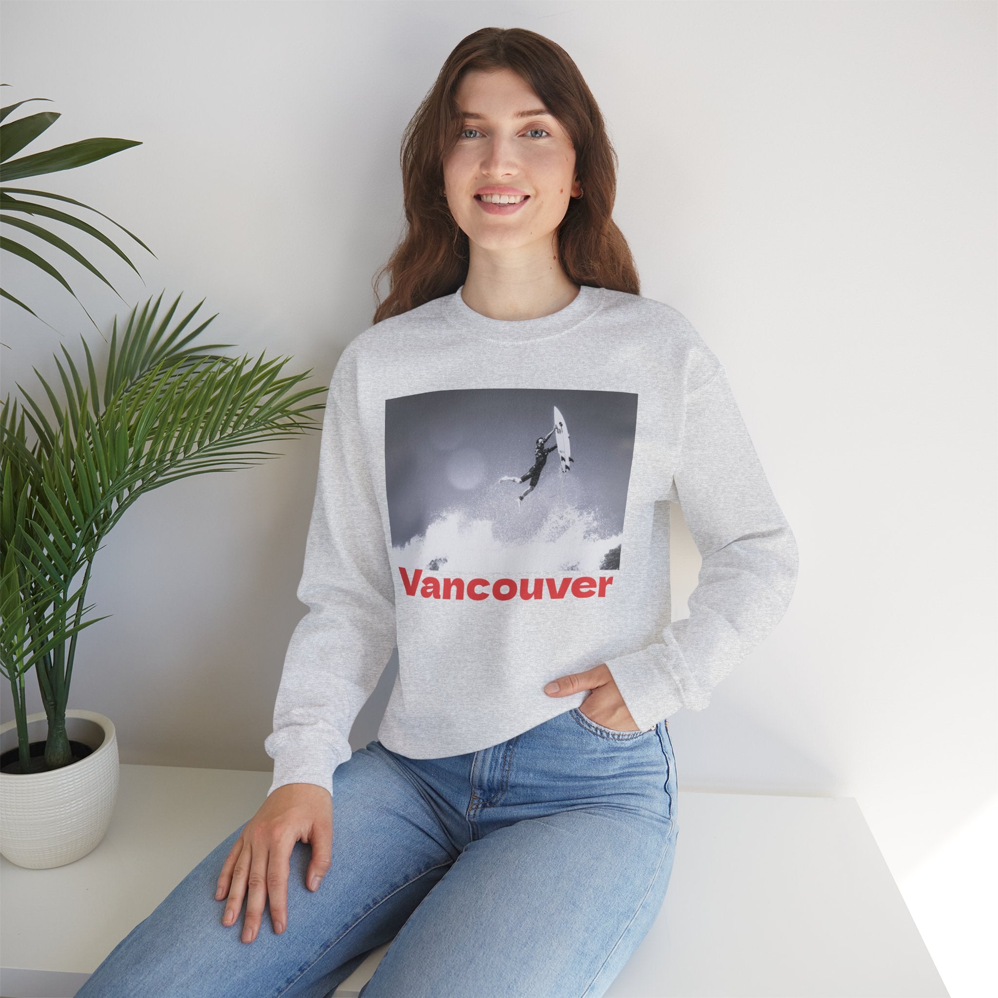 Viringee Vancouver Surf Crewneck Unisex Sweatshirt