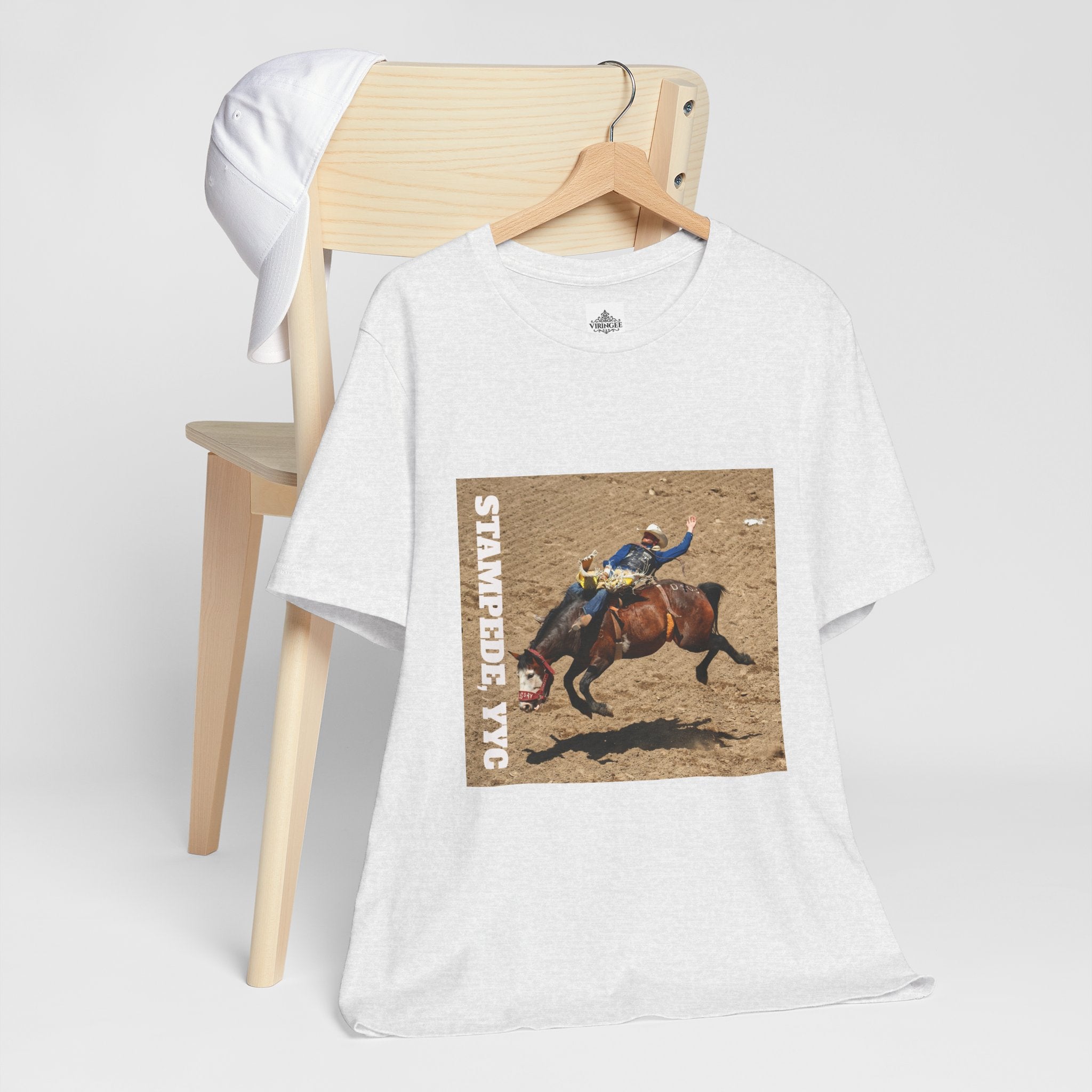 Unisex Calgary rodeo T-shirt by Viringee with Stampede design