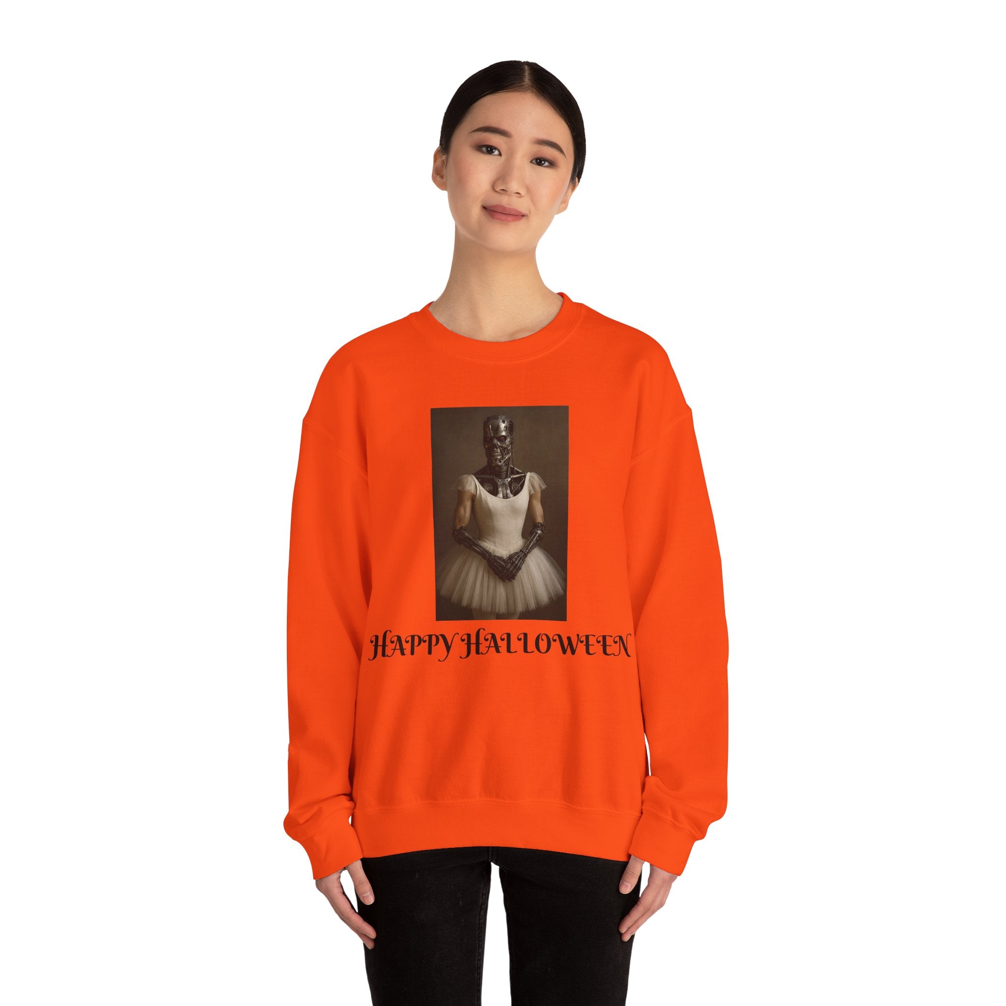 Viringee Cute Terminator Halloween Crewneck Sweatshirt with festive spooky design