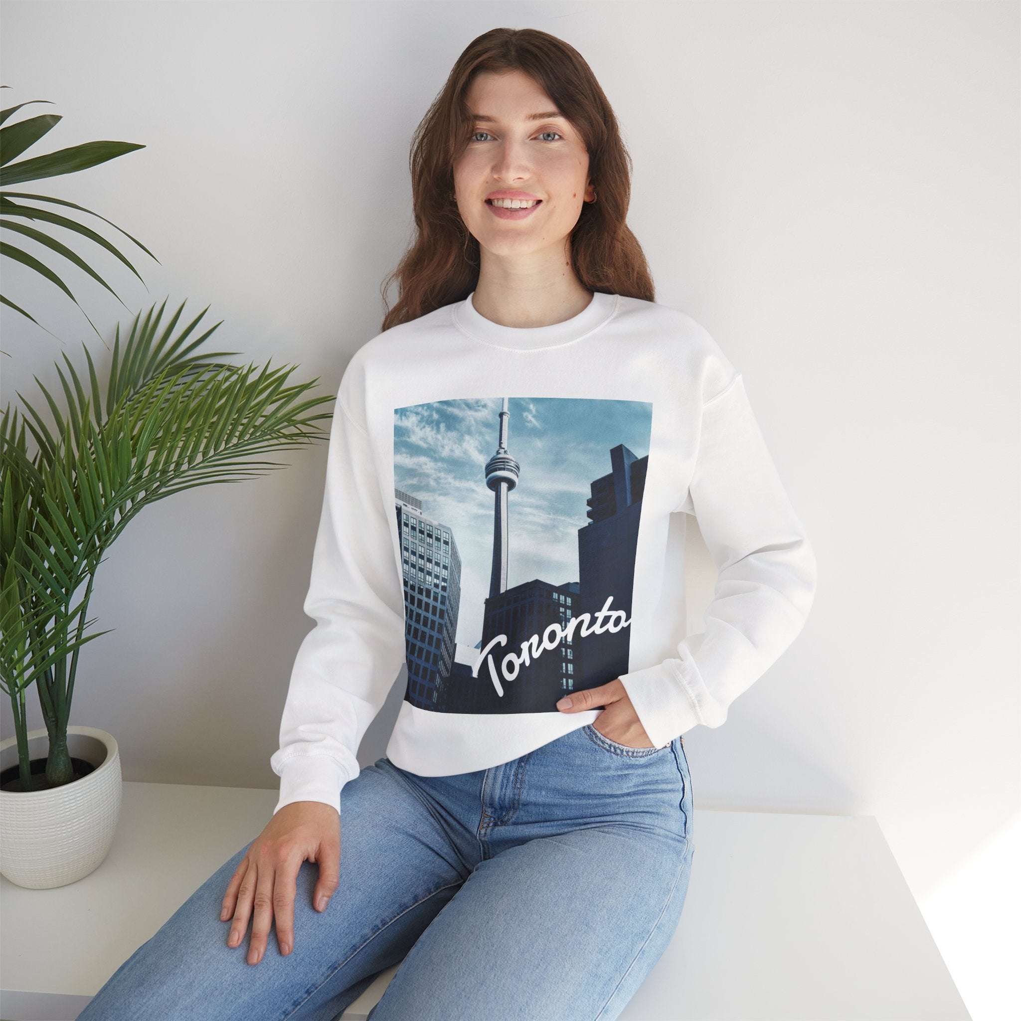 Viringee Toronto CN Tower Unisex Crewneck Sweatshirt